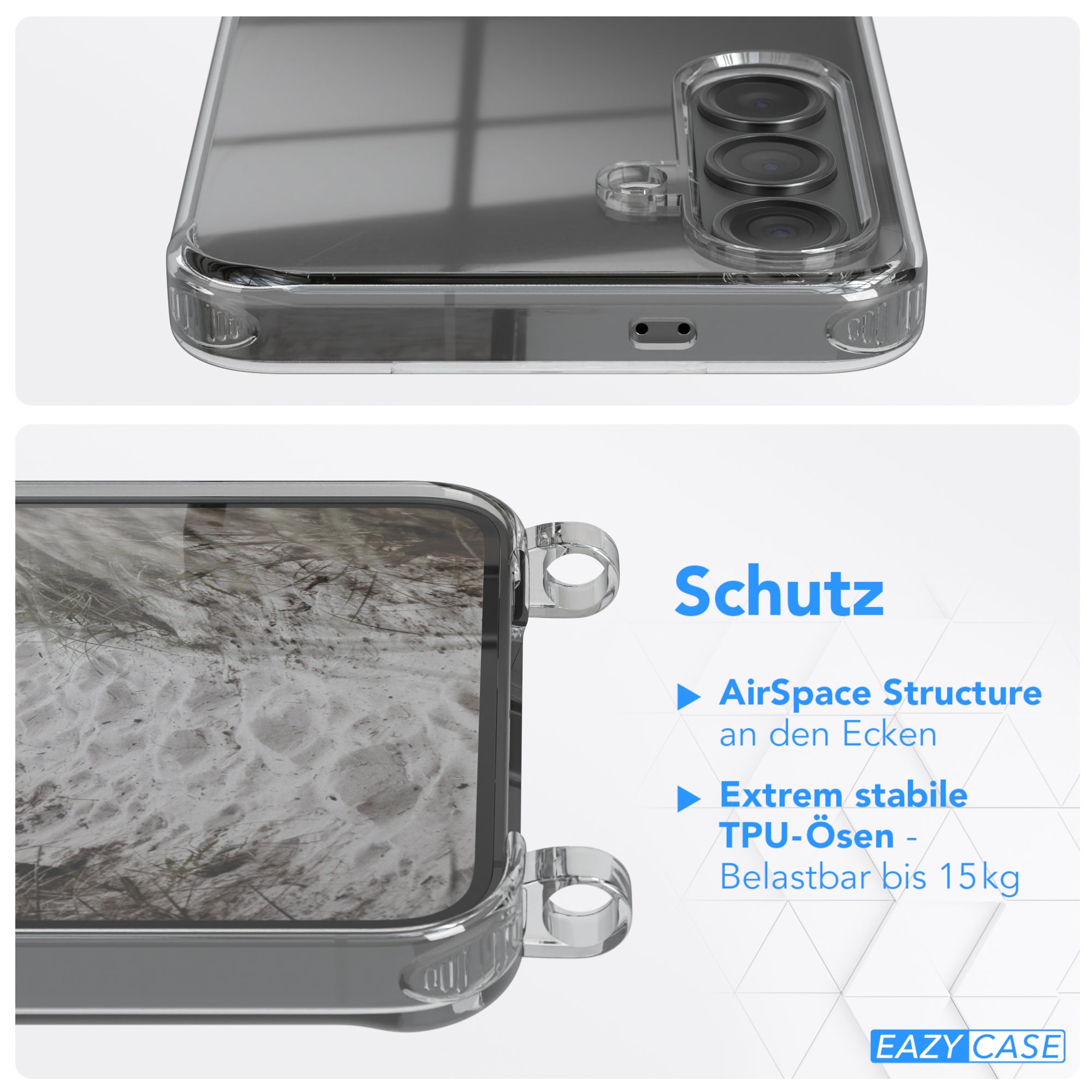 Galaxy S24 transparente Hülle + Kordel