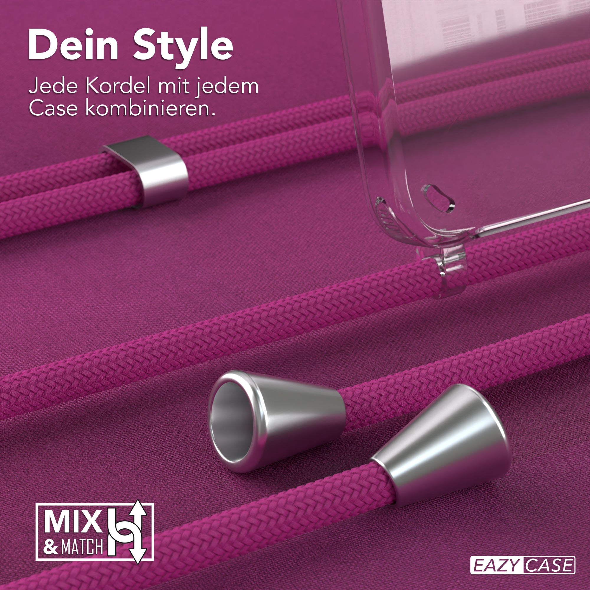 Galaxy S24 transparente Hülle + Kordel