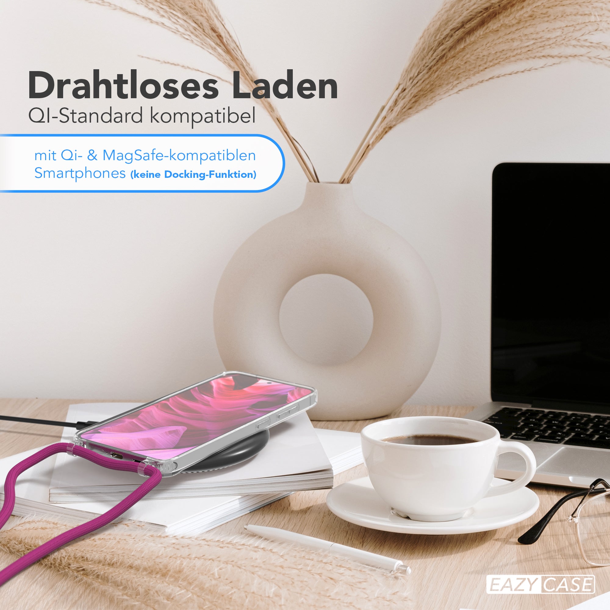 Galaxy S24 transparente Hülle + Kordel