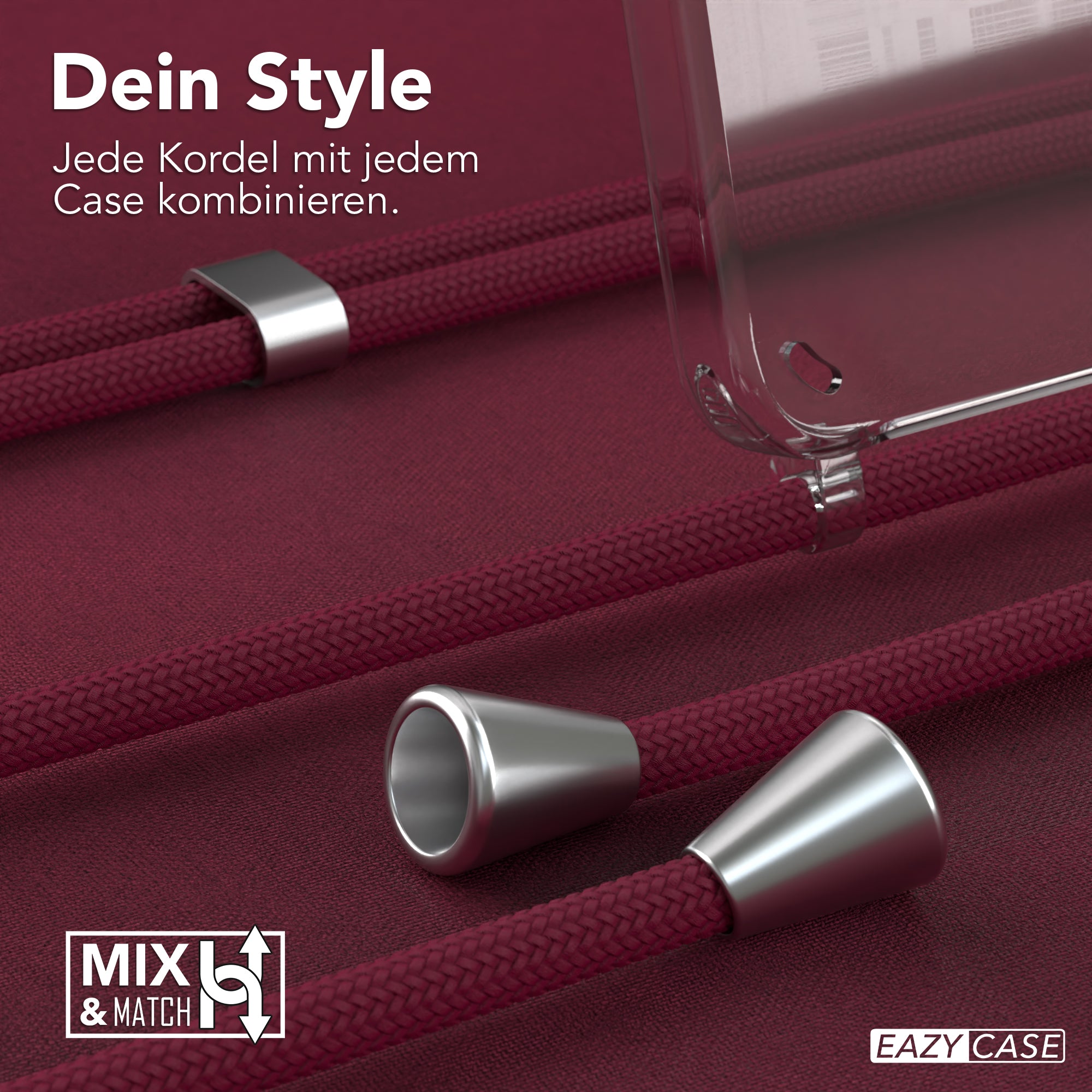 Galaxy S24 transparente Hülle + Kordel