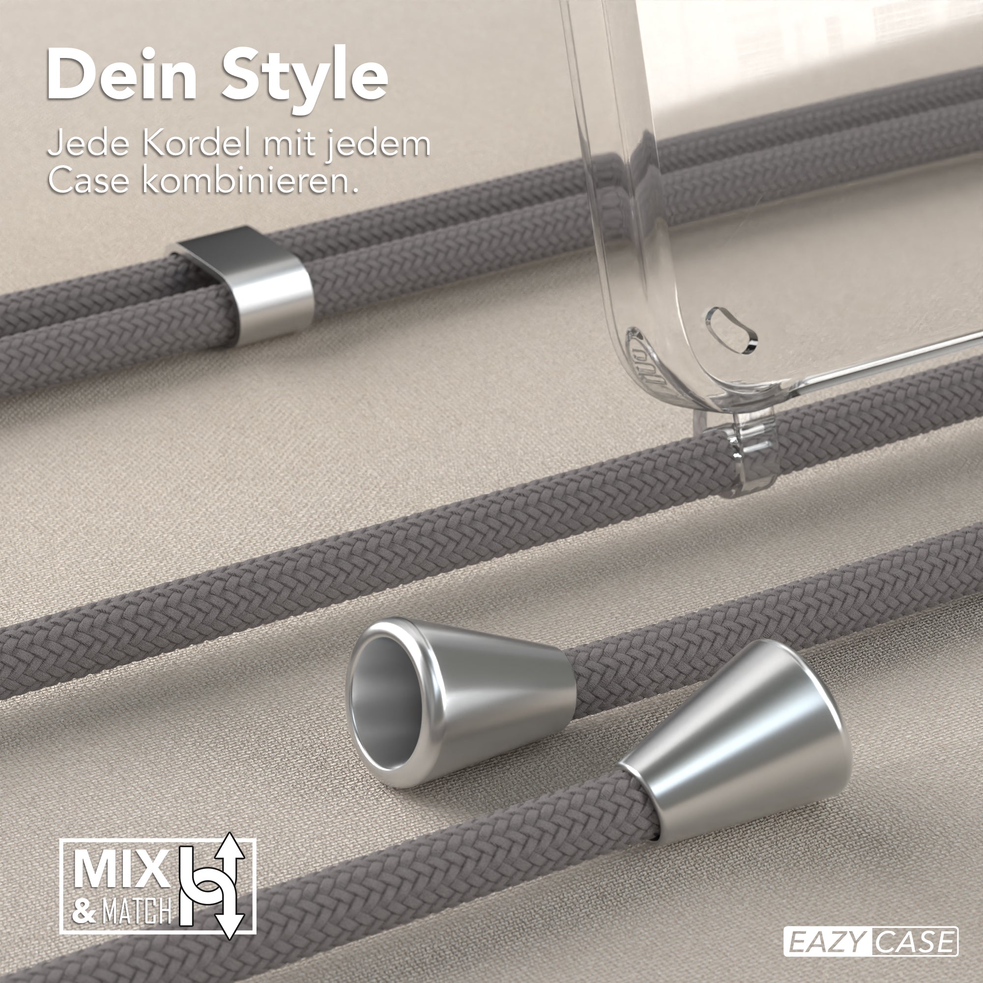 Galaxy S24 transparente Hülle + Kordel