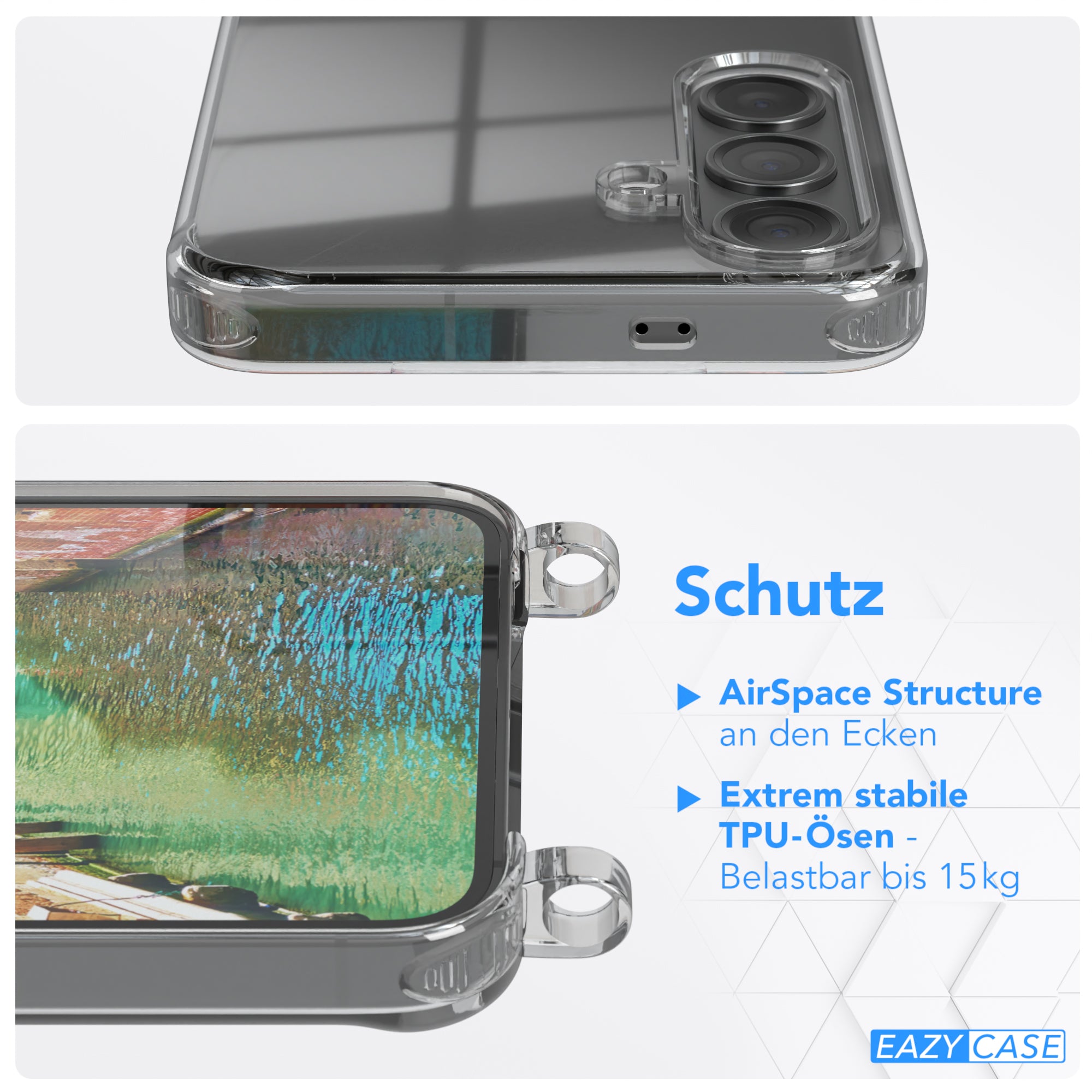 Galaxy S24 transparente Hülle + Kordel