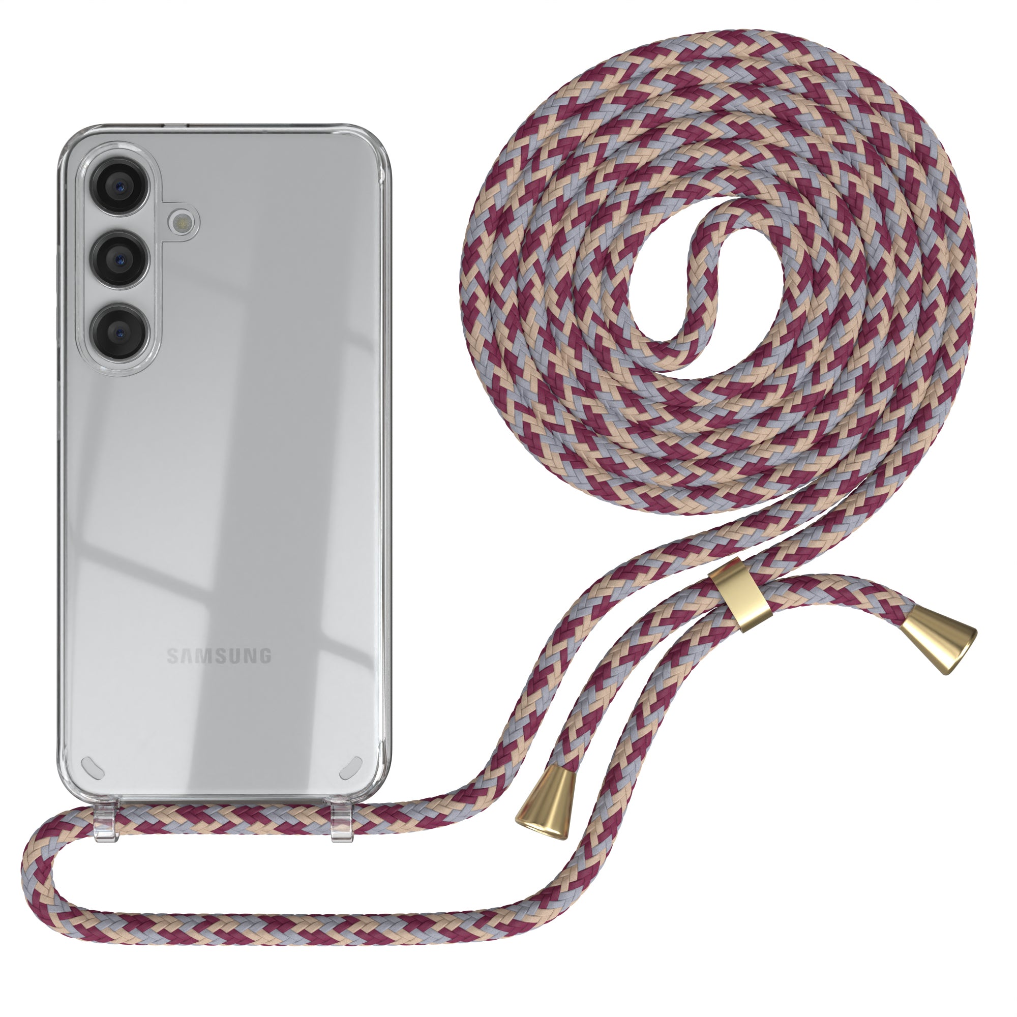 Galaxy S24 transparente Hülle + Kordel