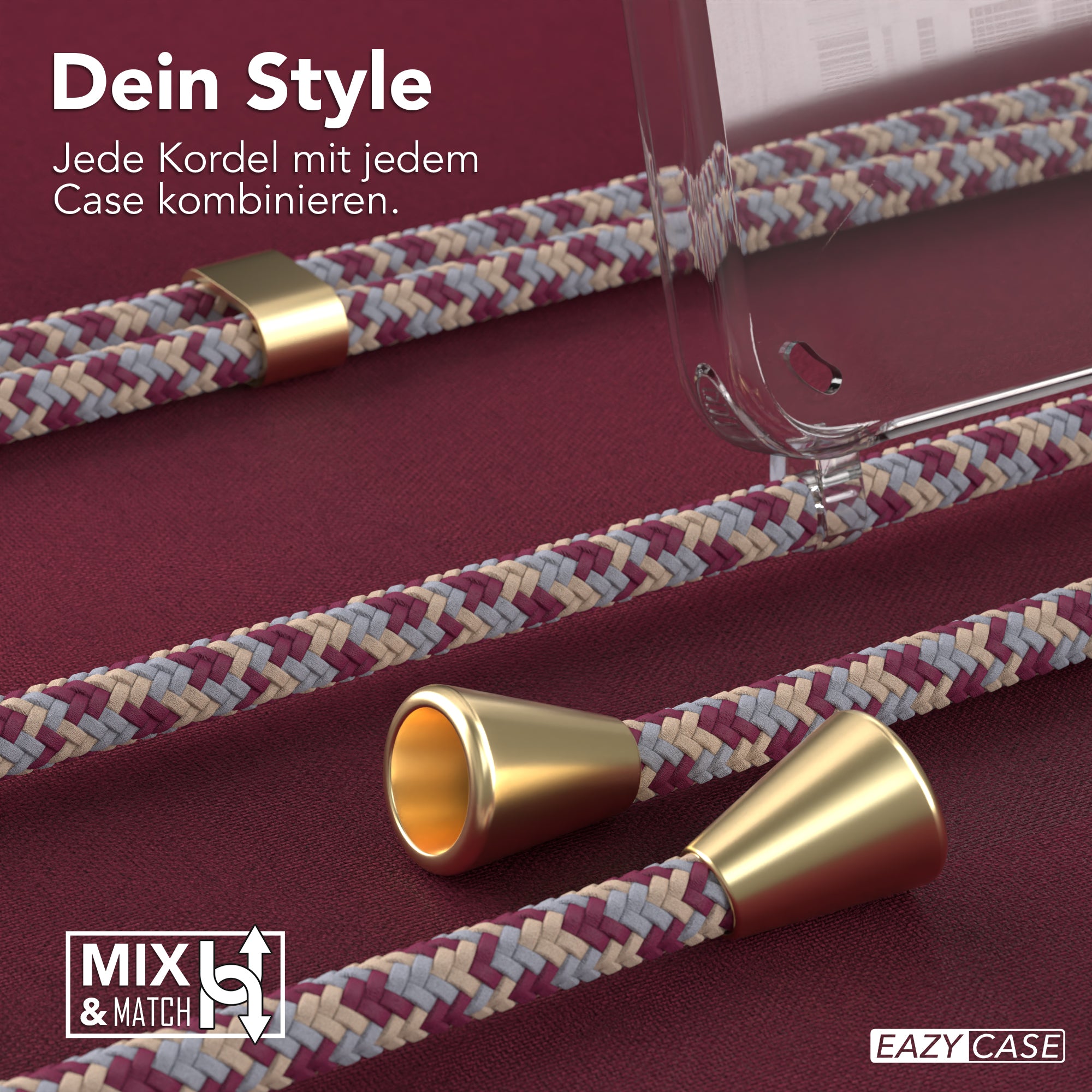 Galaxy S24 transparente Hülle + Kordel