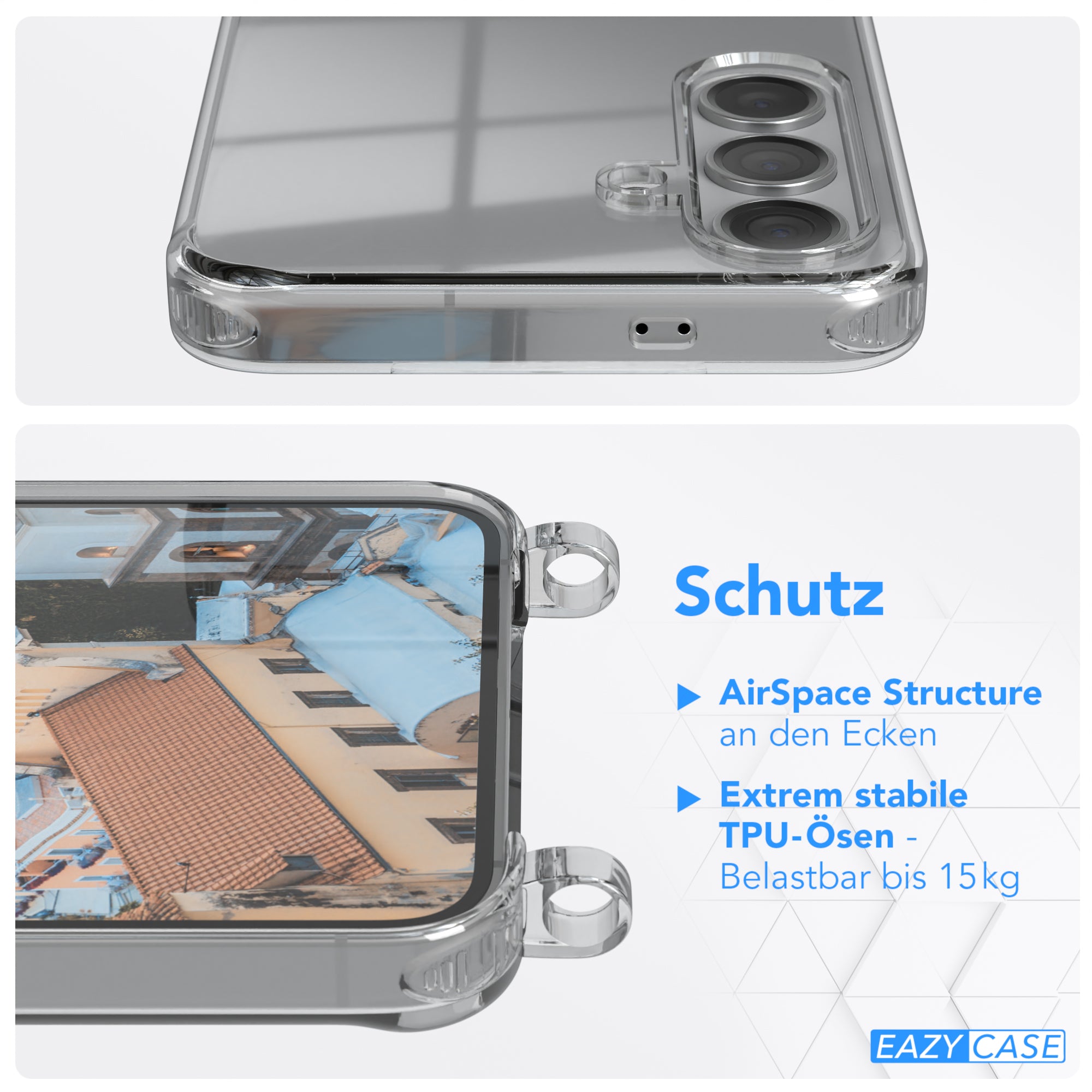 Galaxy S24 transparente Hülle + Kordel