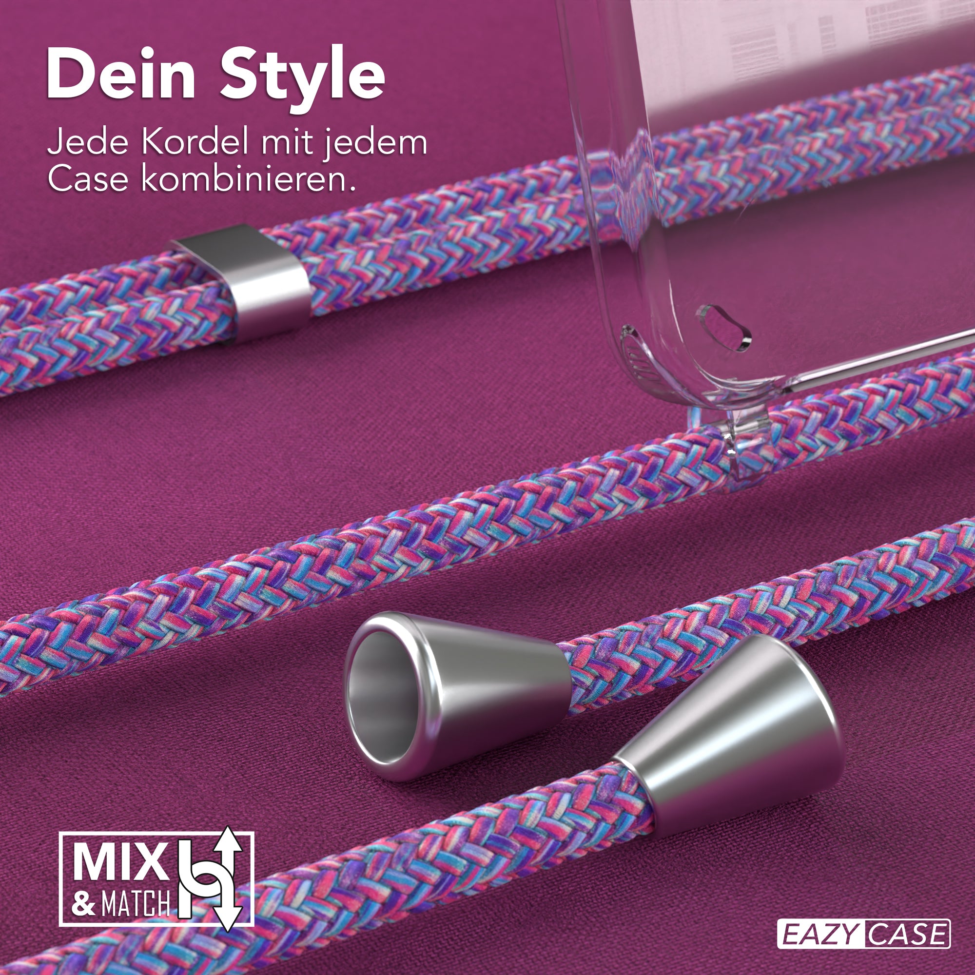 Galaxy S24 transparente Hülle + Kordel