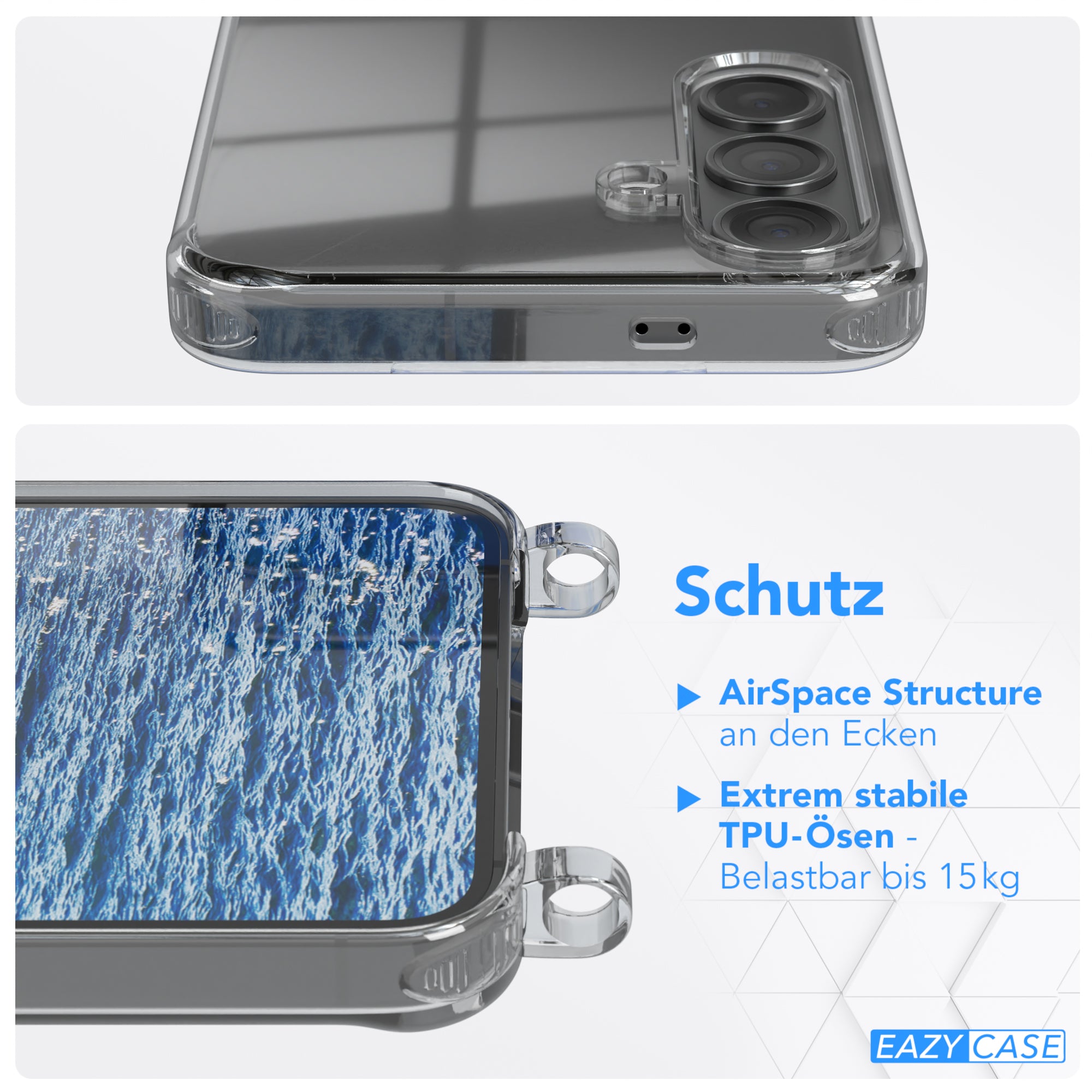 Galaxy S24 transparente Hülle + Kordel