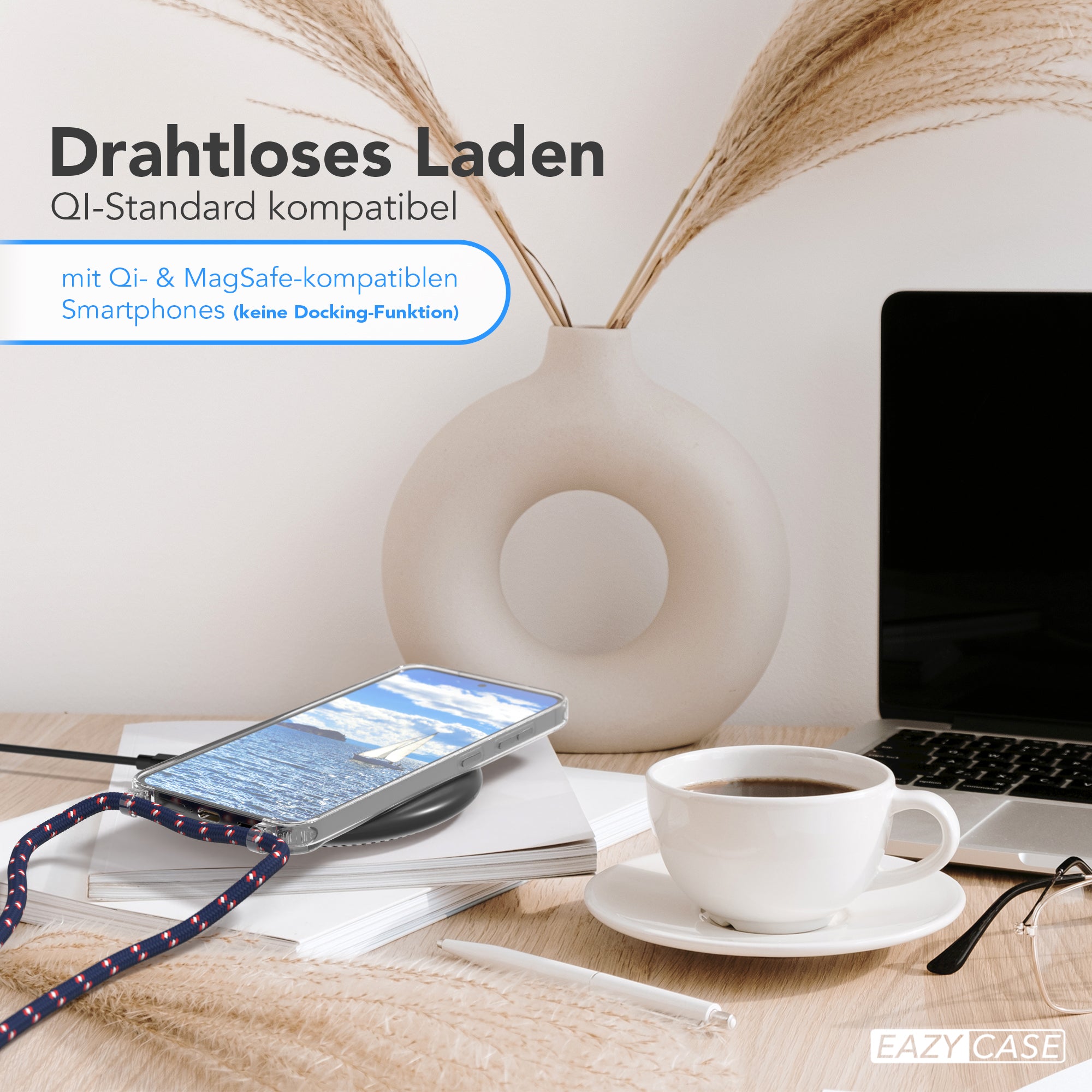 Galaxy S24 transparente Hülle + Kordel