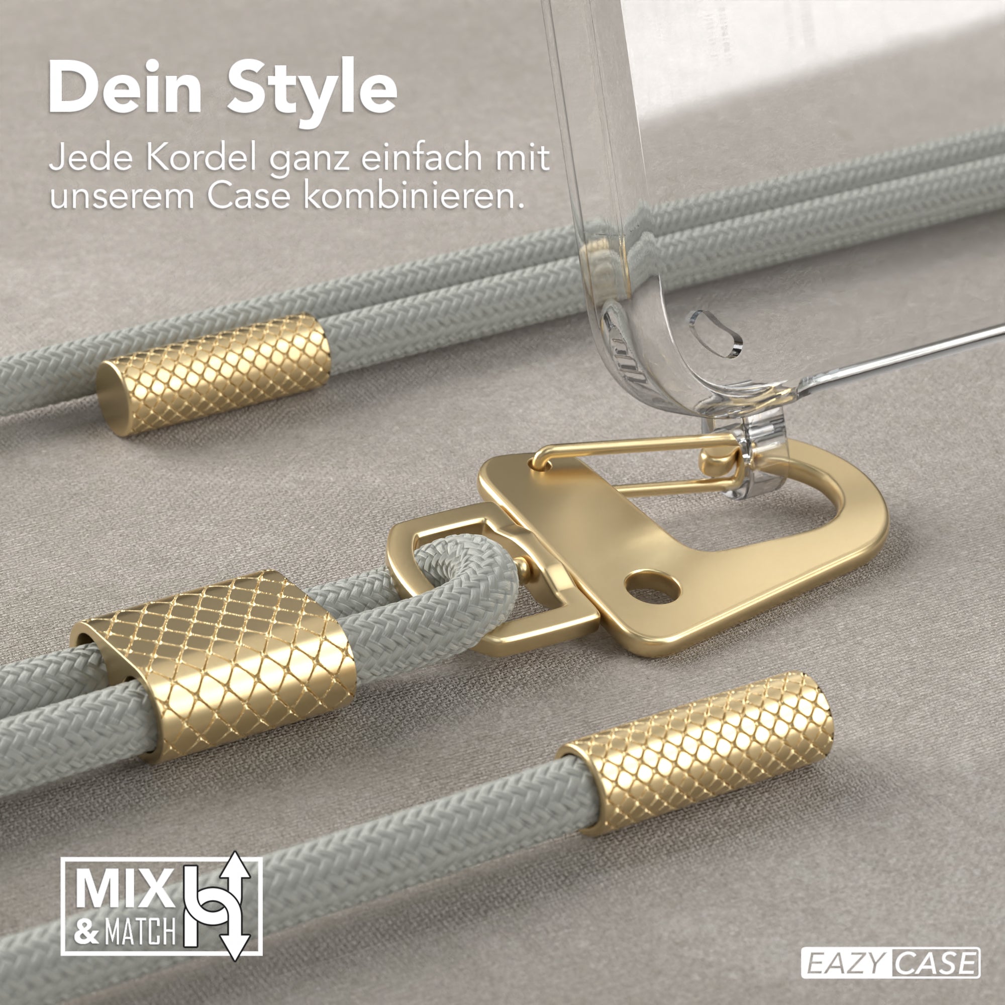 Galaxy S24 Plus Hülle + Kordel mit Karabinern