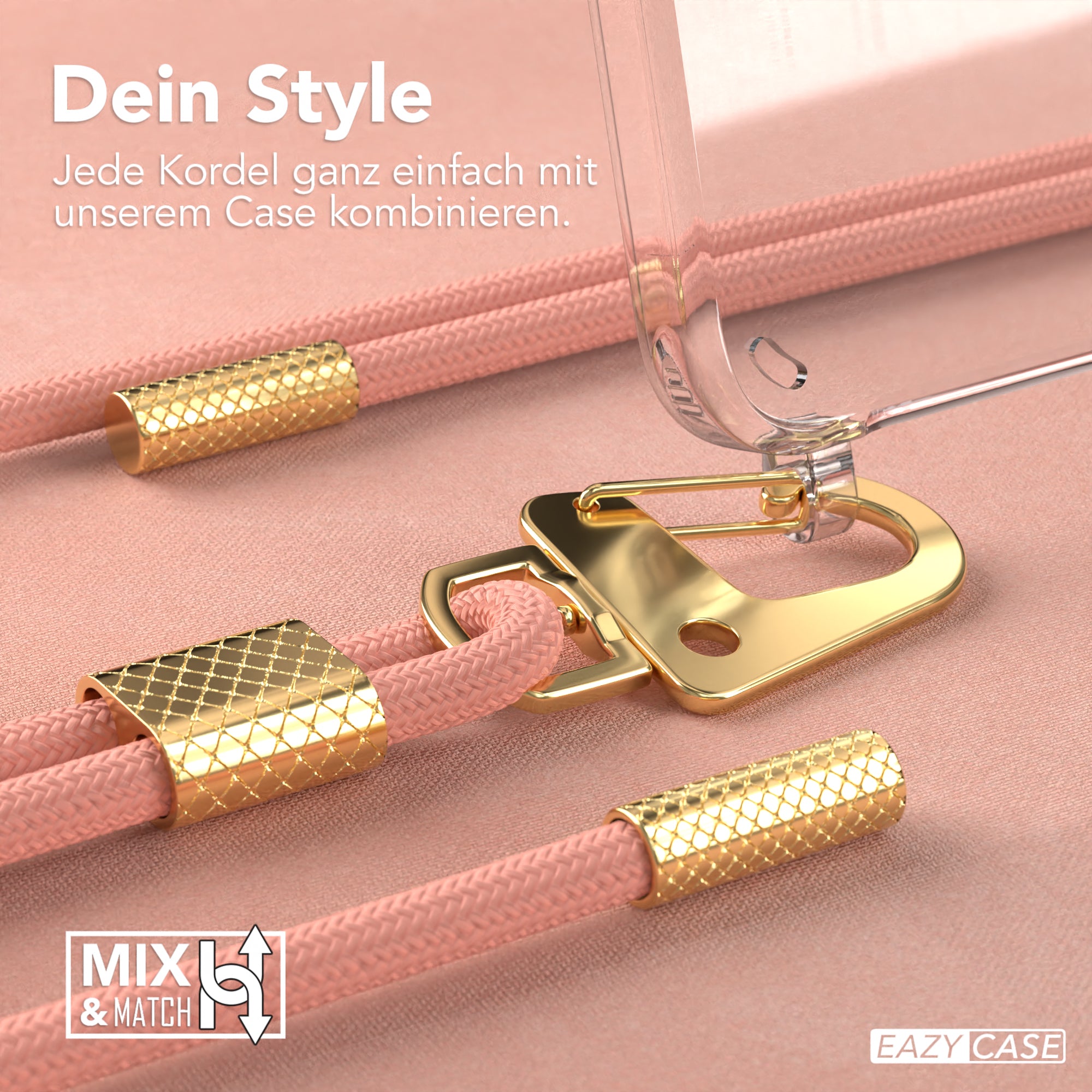 Galaxy S24 Plus Hülle + Kordel mit Karabinern