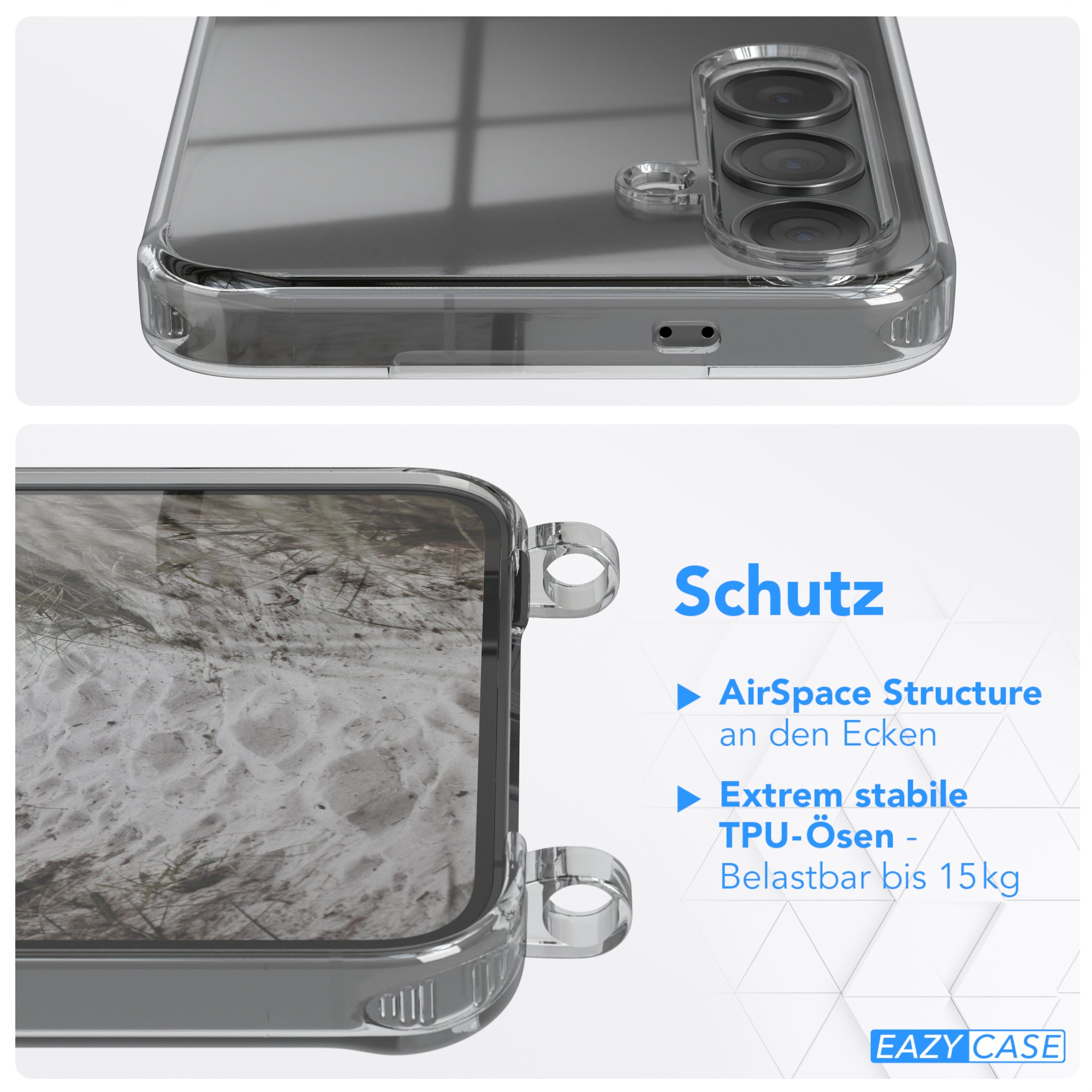 Galaxy S24 Plus transparente Hülle + Kordel