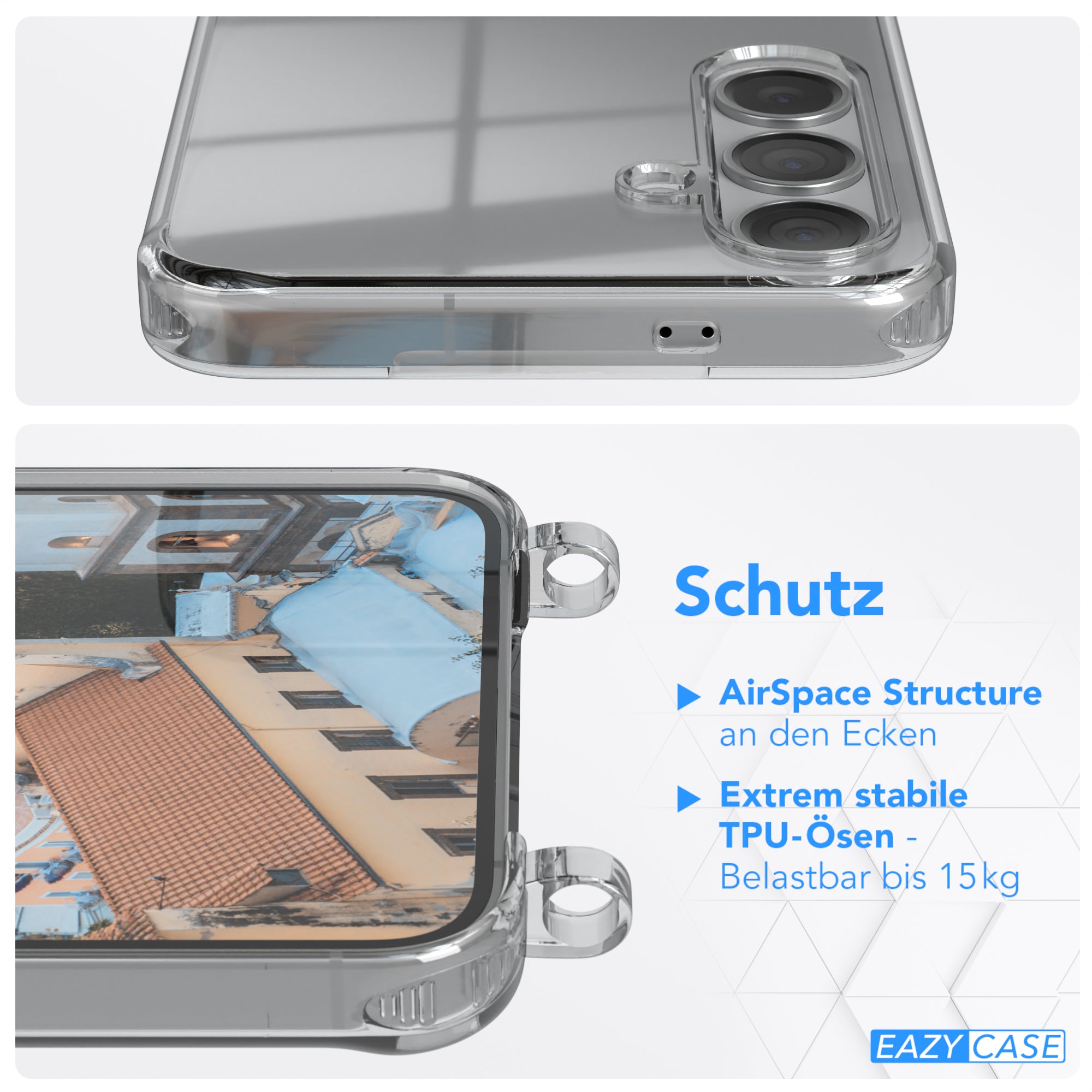 Galaxy S24 Plus transparente Hülle + Kordel