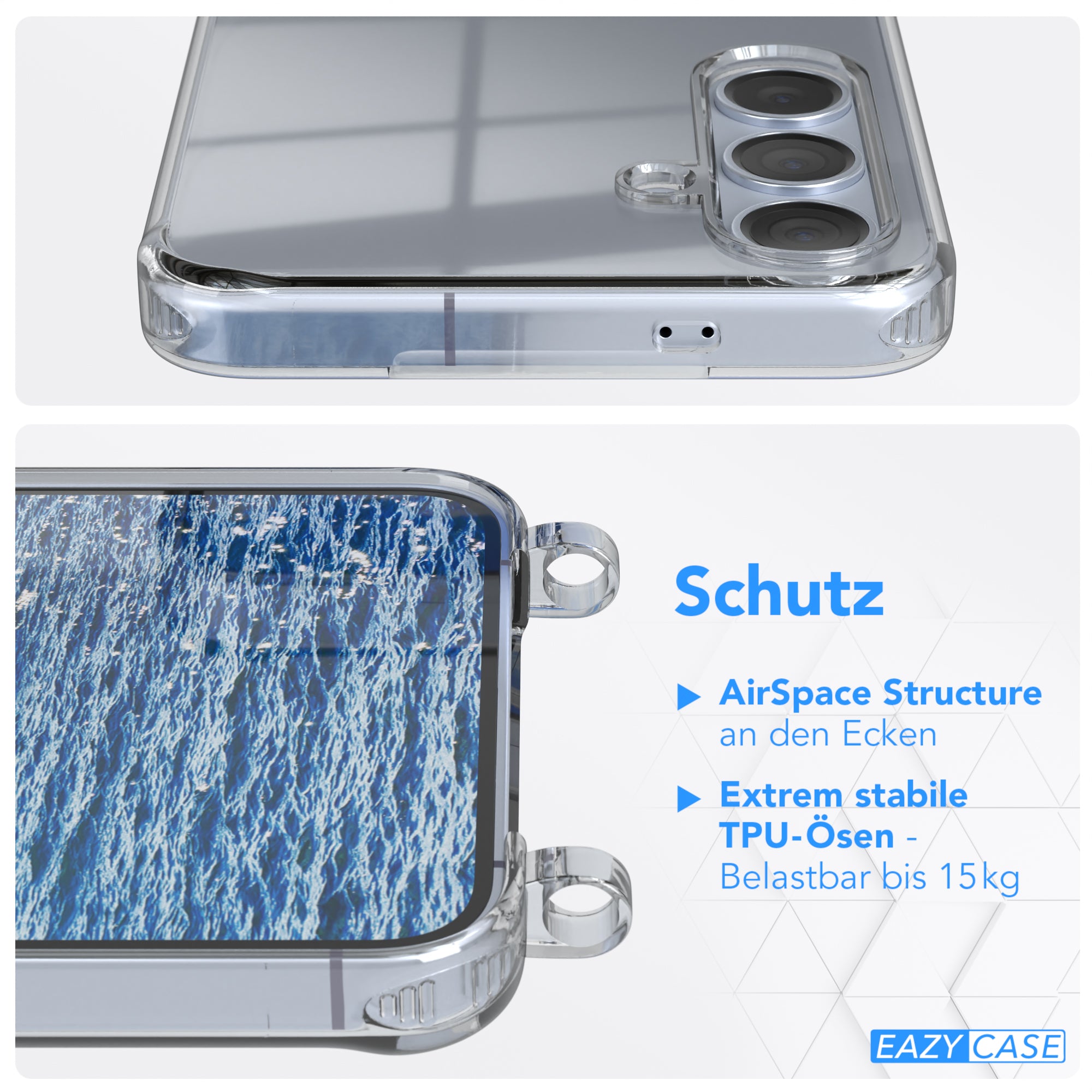 Galaxy S24 Plus transparente Hülle + Kordel