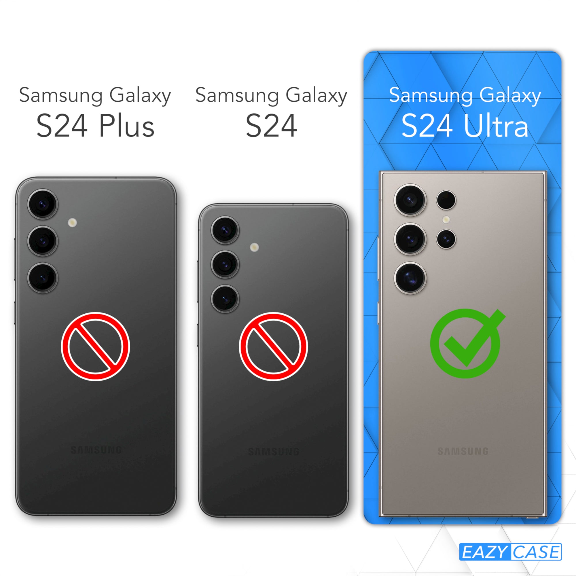 Galaxy S24 Ultra Hülle mit Metallkette + Schwarze Kordel