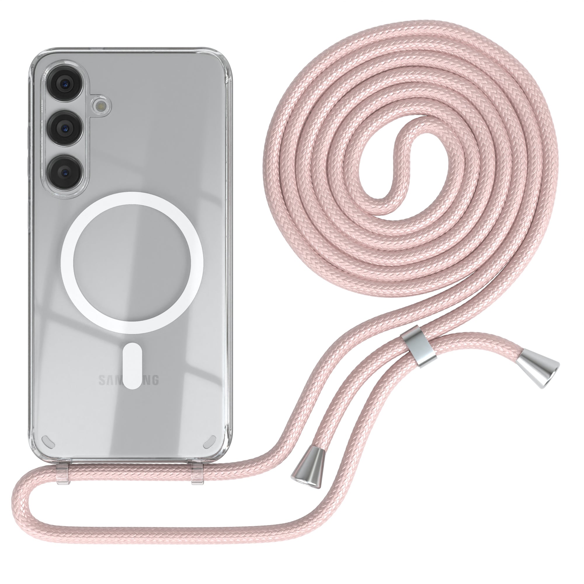 Galaxy S24 Plus transparente Hülle + Kordel mit MagSafe