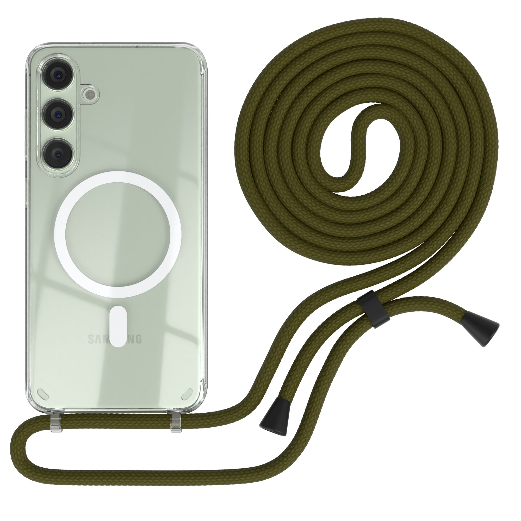 Galaxy S24 Plus transparente Hülle + Kordel mit MagSafe
