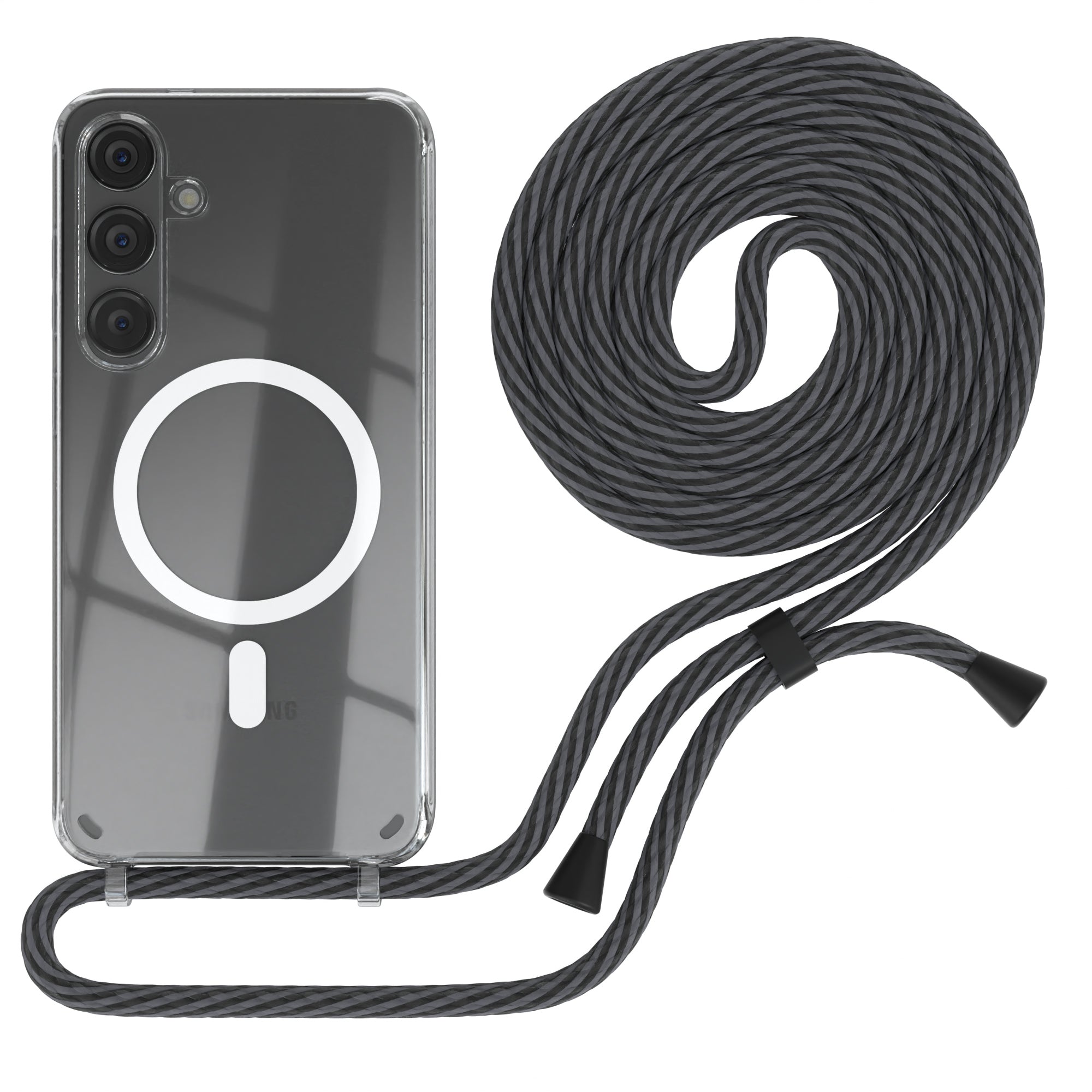 Galaxy S24 Plus transparente Hülle + Kordel mit MagSafe