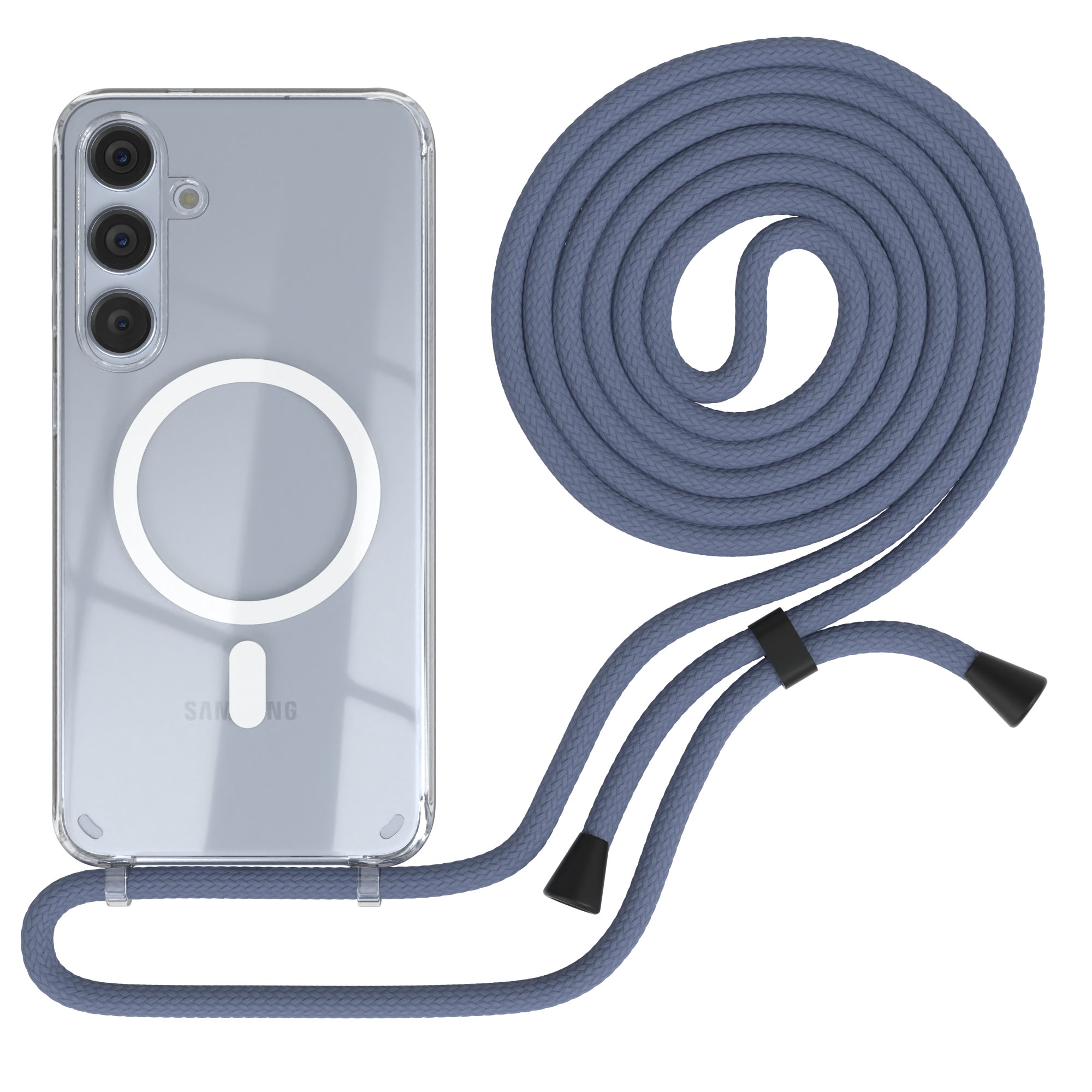 Galaxy S24 Plus transparente Hülle + Kordel mit MagSafe