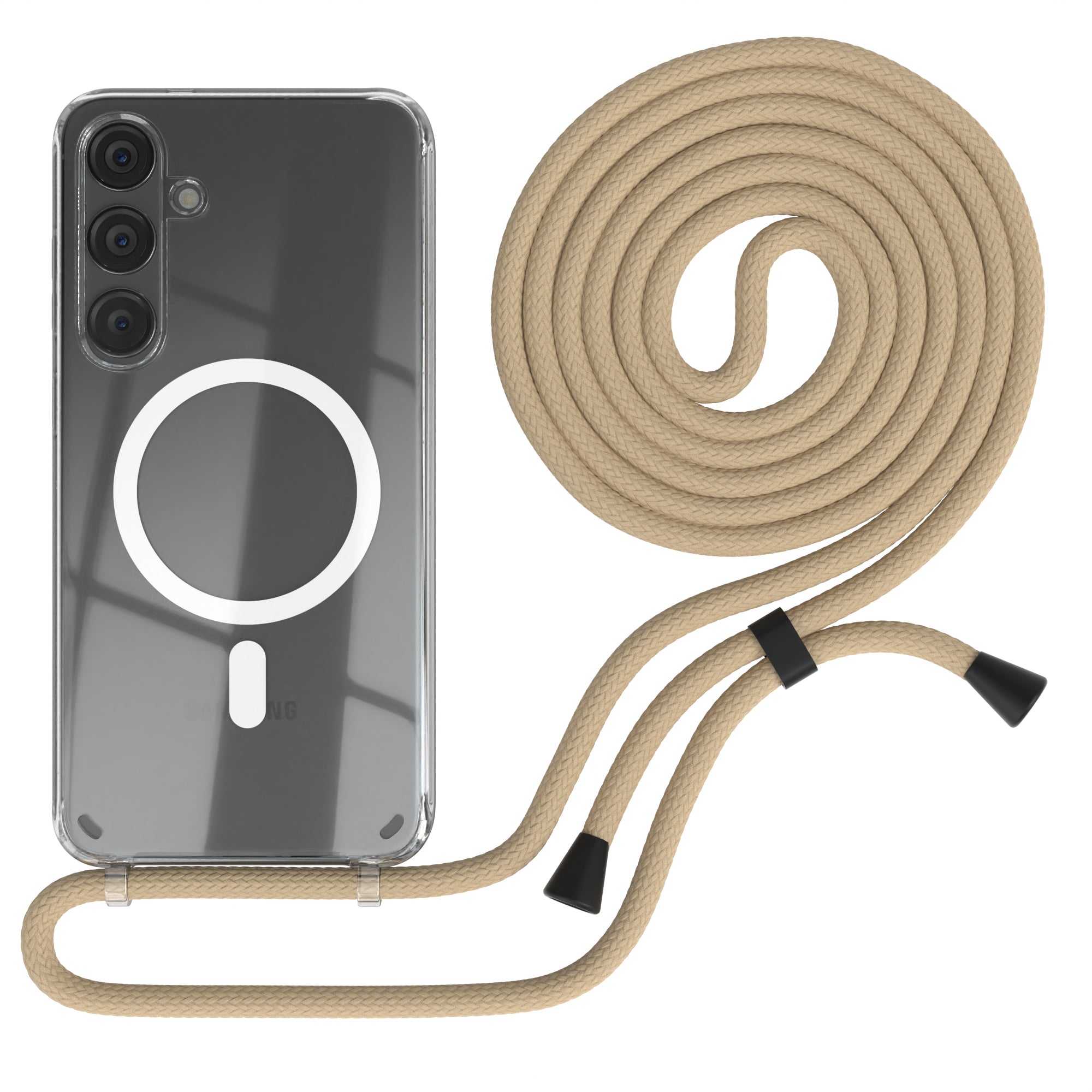 Galaxy S24 Plus transparente Hülle + Kordel mit MagSafe