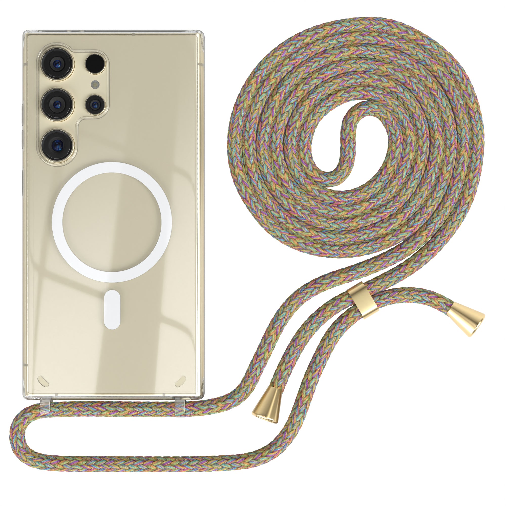 Galaxy S24 Ultra transparente Hülle + Kordel mit MagSafe