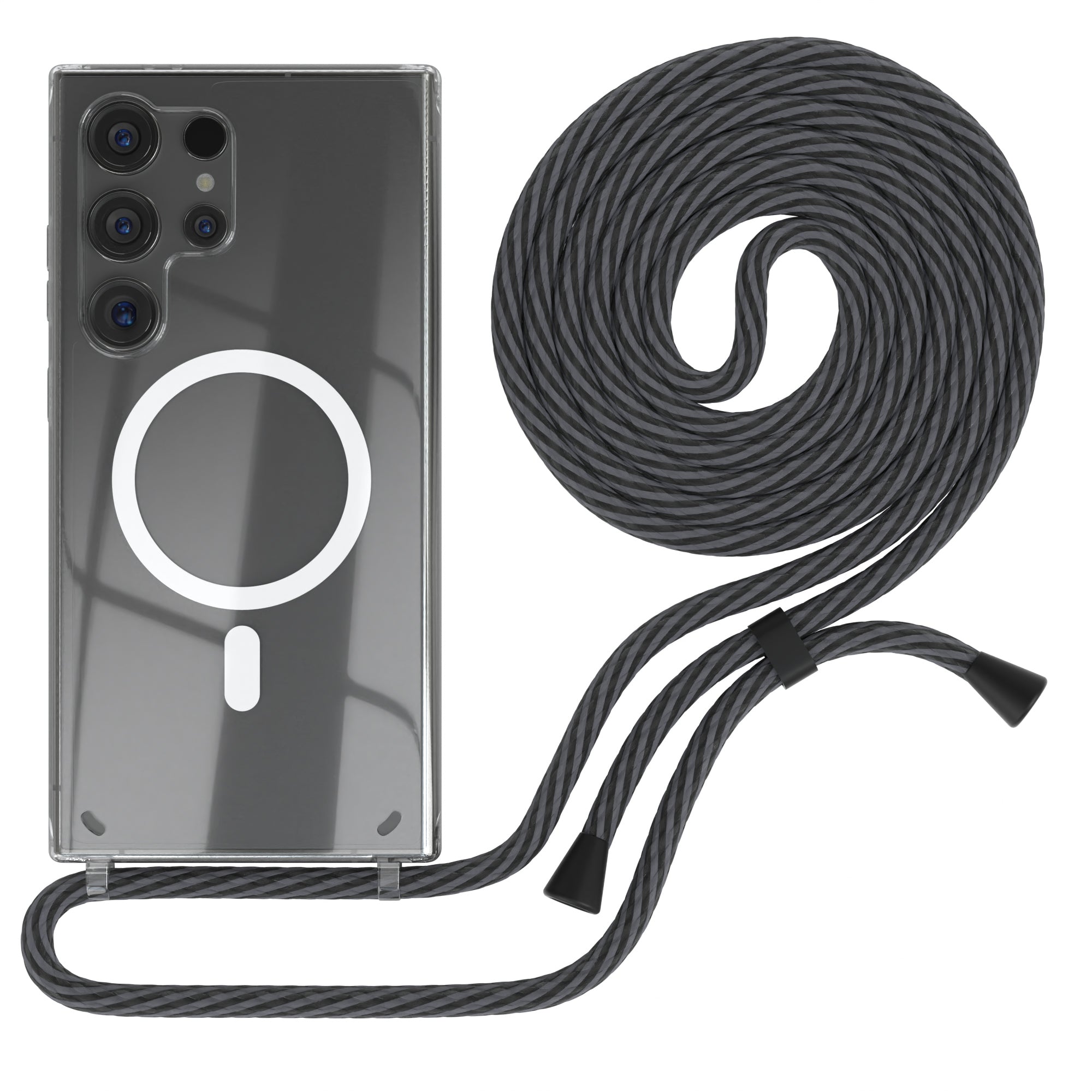 Galaxy S24 Ultra transparente Hülle + Kordel mit MagSafe