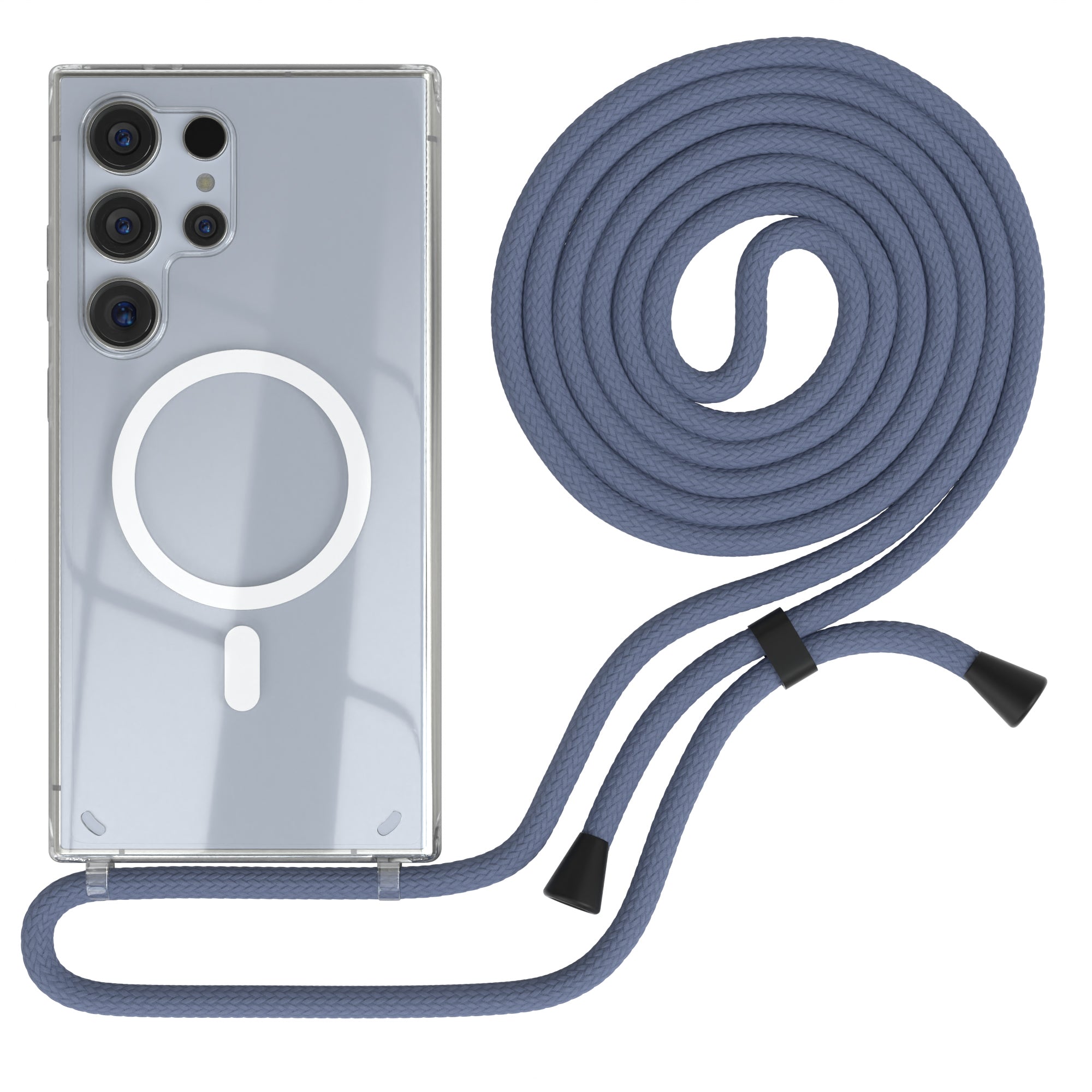 Galaxy S24 Ultra transparente Hülle + Kordel mit MagSafe