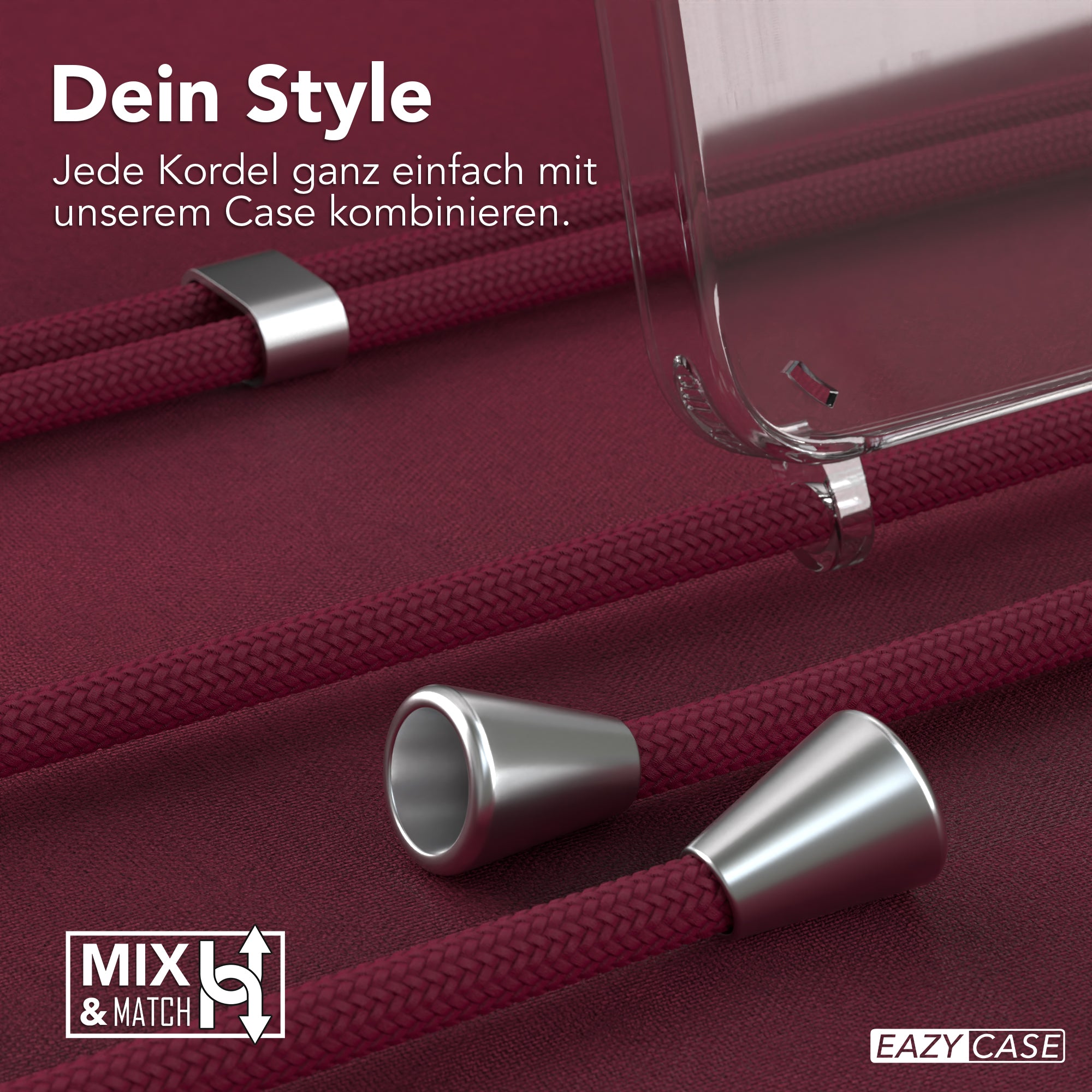 Galaxy A15 transparente Hülle + Kordel