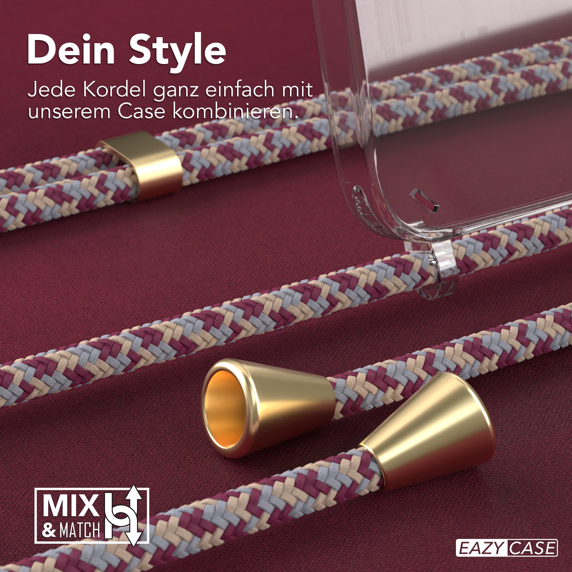 Galaxy A15 transparente Hülle + Kordel