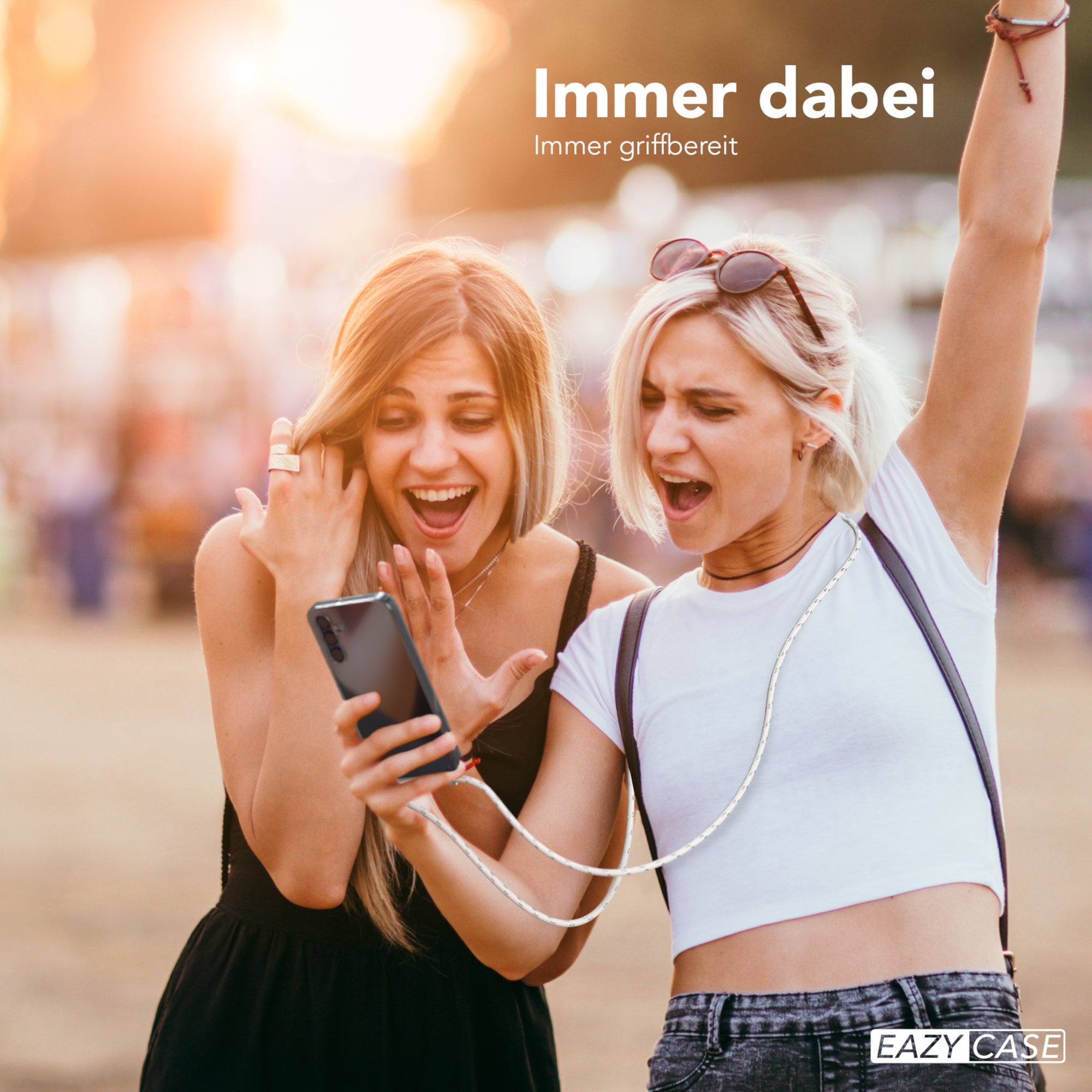 Galaxy A15 transparente Hülle + Kordel