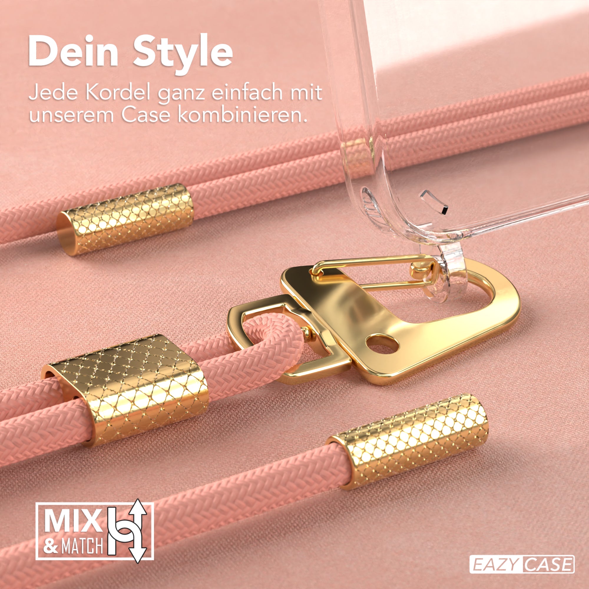 Galaxy A15 Hülle + Kordel mit Karabinern