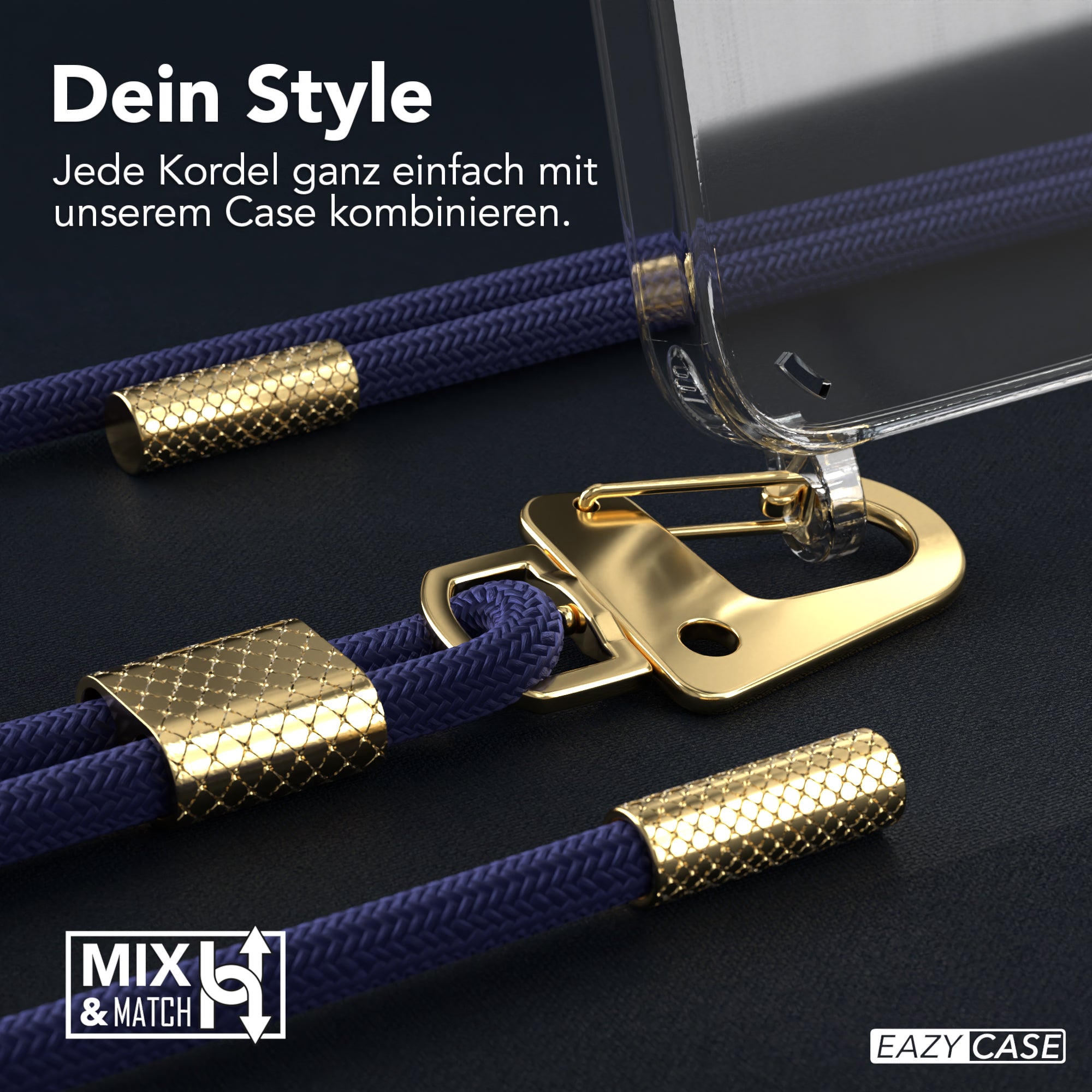 Galaxy A15 Hülle + Kordel mit Karabinern