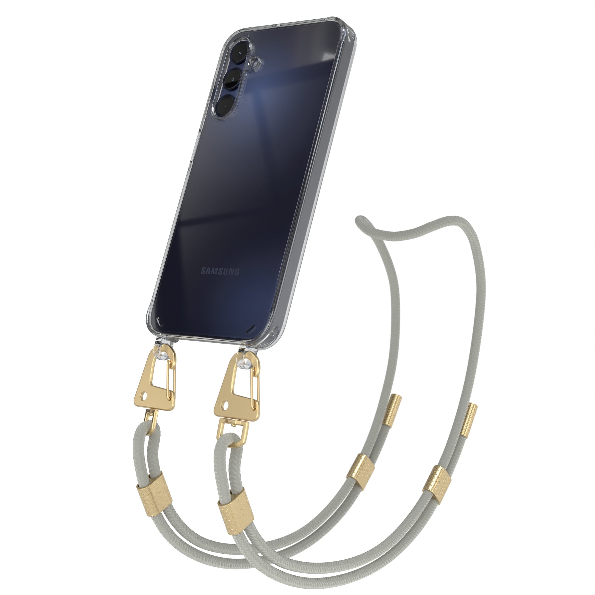 Galaxy A15 Hülle + Kordel mit Karabinern