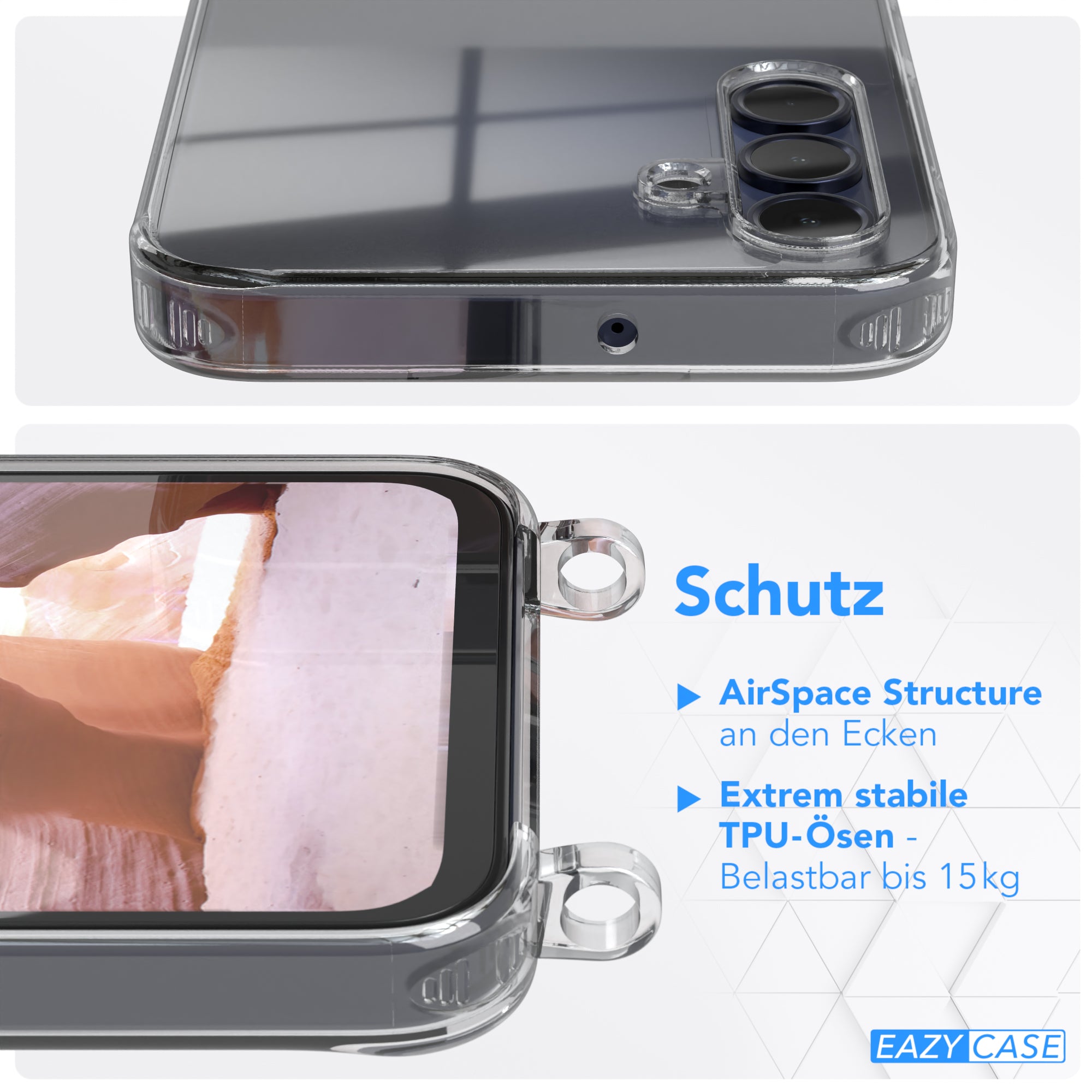 Galaxy A15 Hülle + breites Band