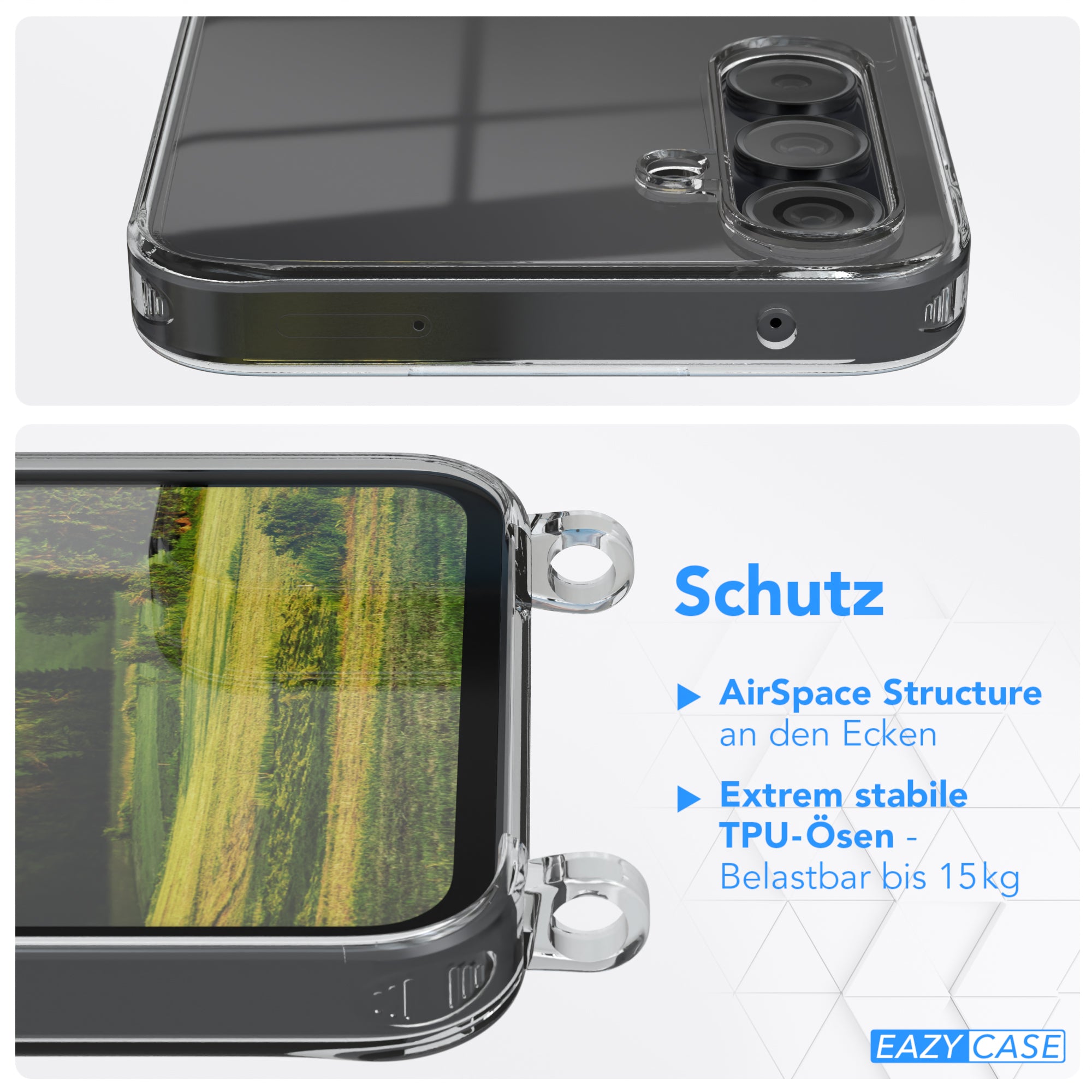 Galaxy A35 transparente Hülle + Kordel