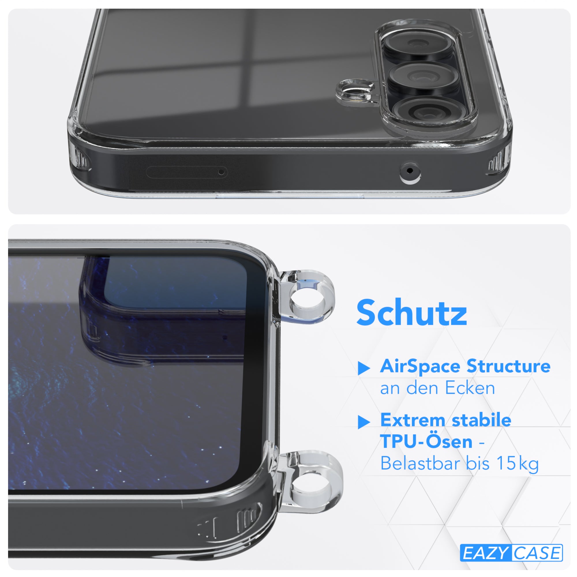 Galaxy A35 transparente Hülle + Kordel