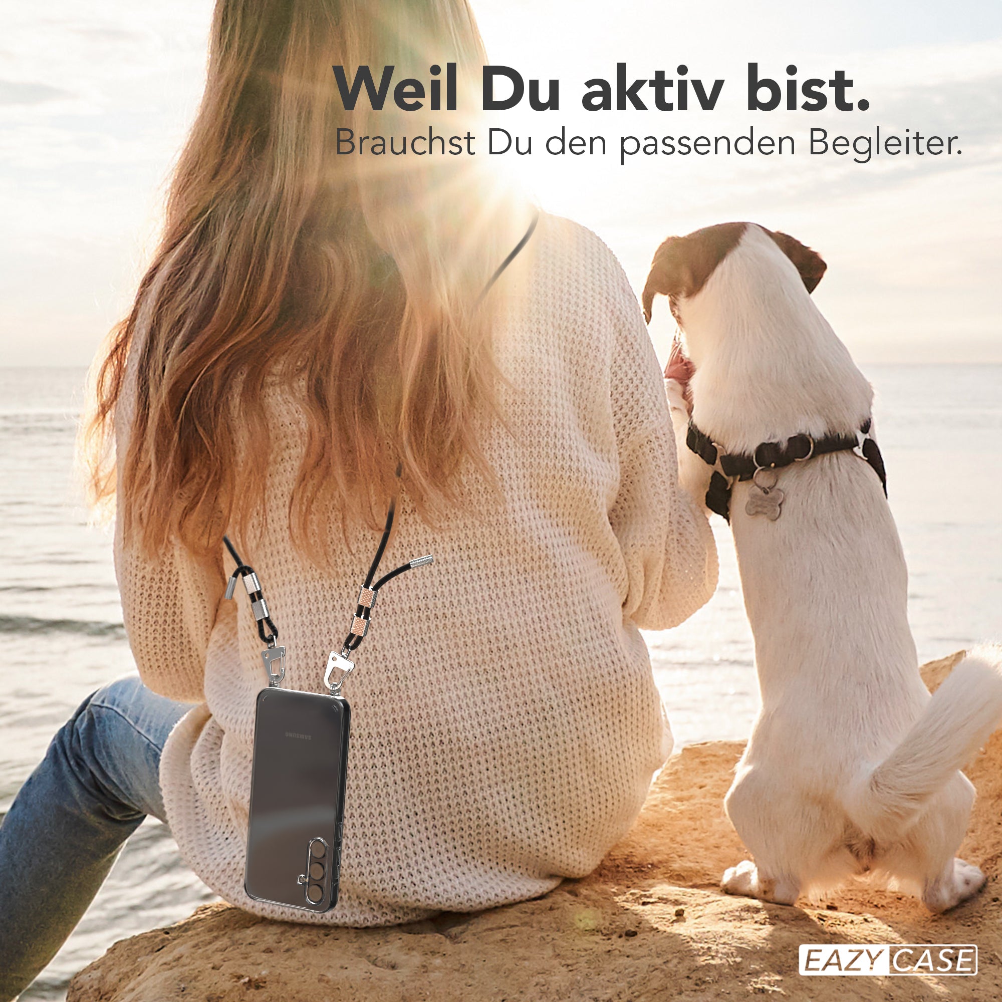 Galaxy A35 Hülle + Kordel mit Karabinern
