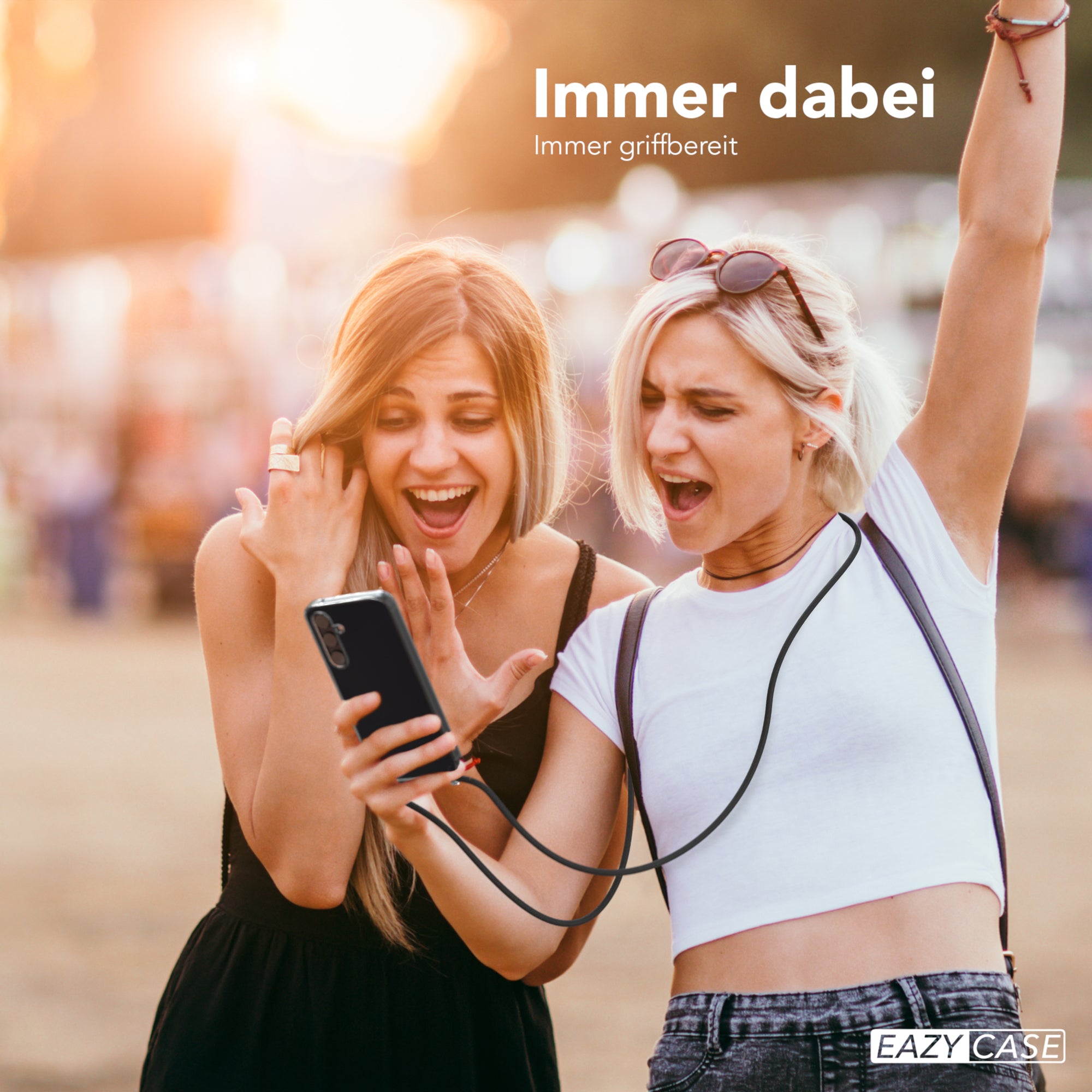 Galaxy A55 transparente Hülle + Kordel