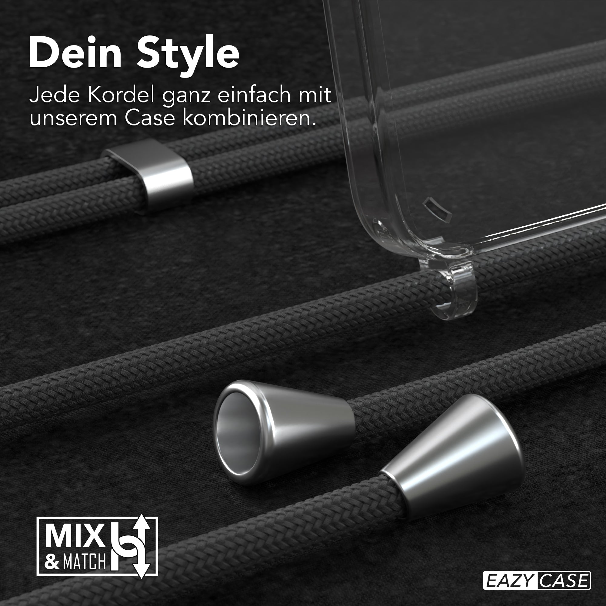 Galaxy A55 transparente Hülle + Kordel