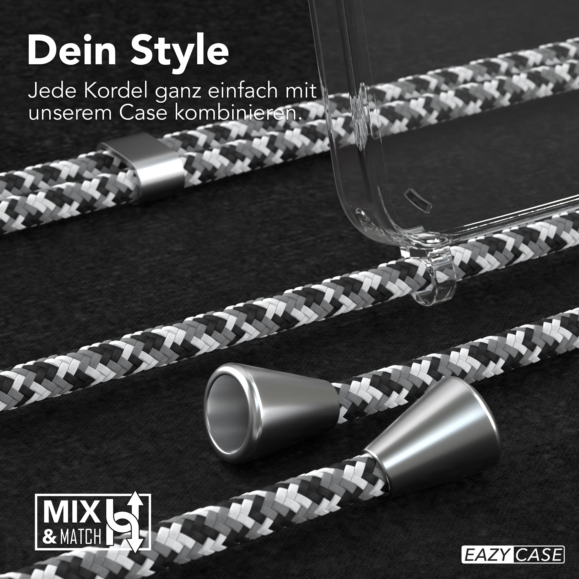 Galaxy A55 transparente Hülle + Kordel