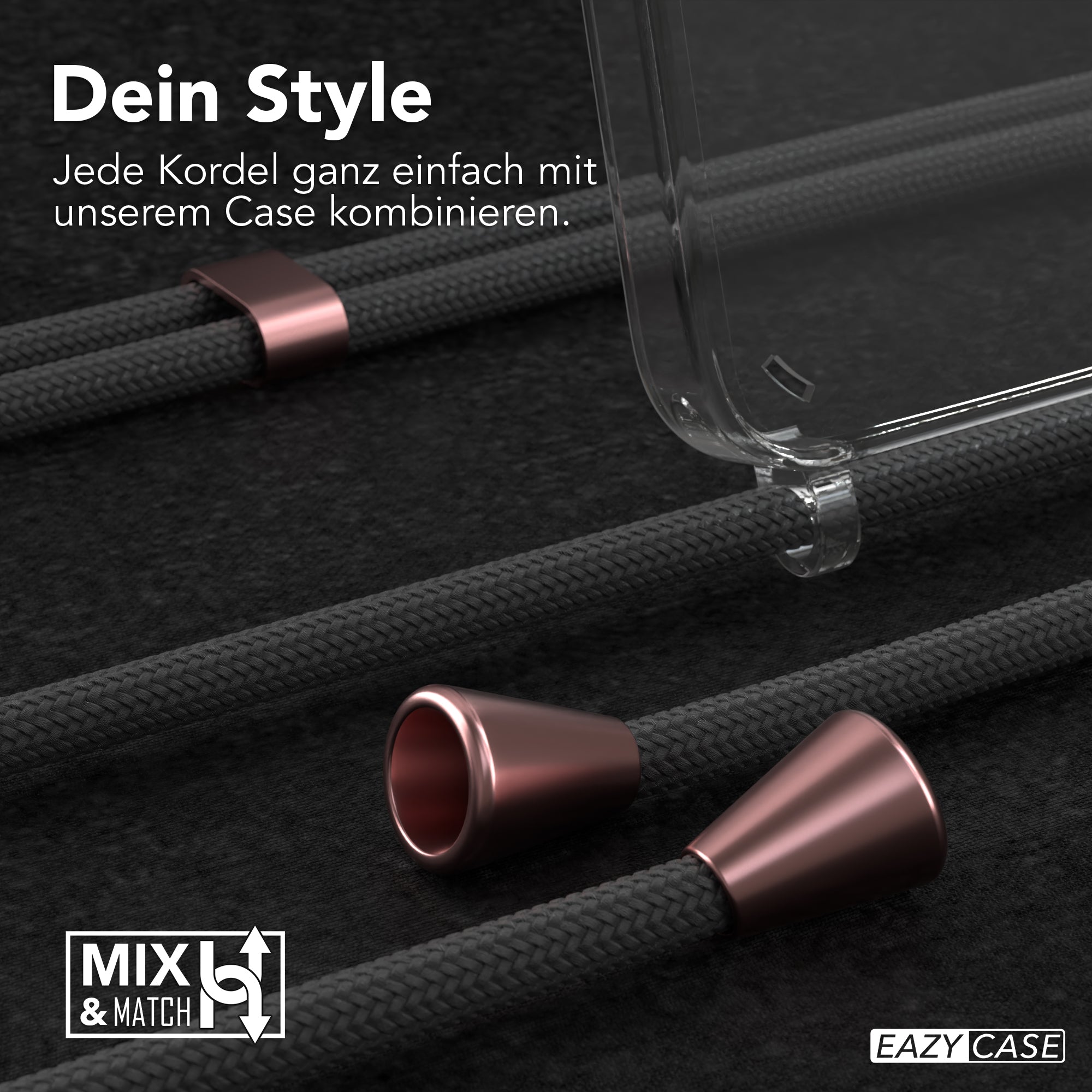 Galaxy A55 transparente Hülle + Kordel