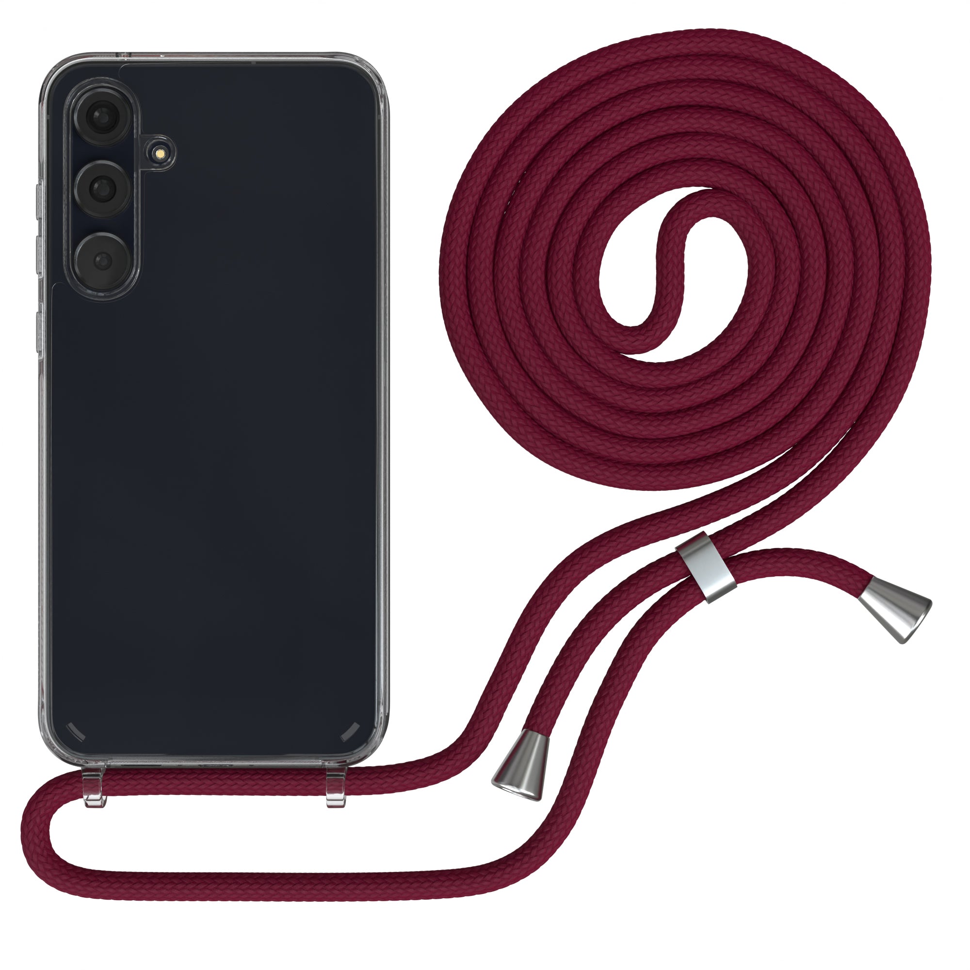 Galaxy A55 transparente Hülle + Kordel