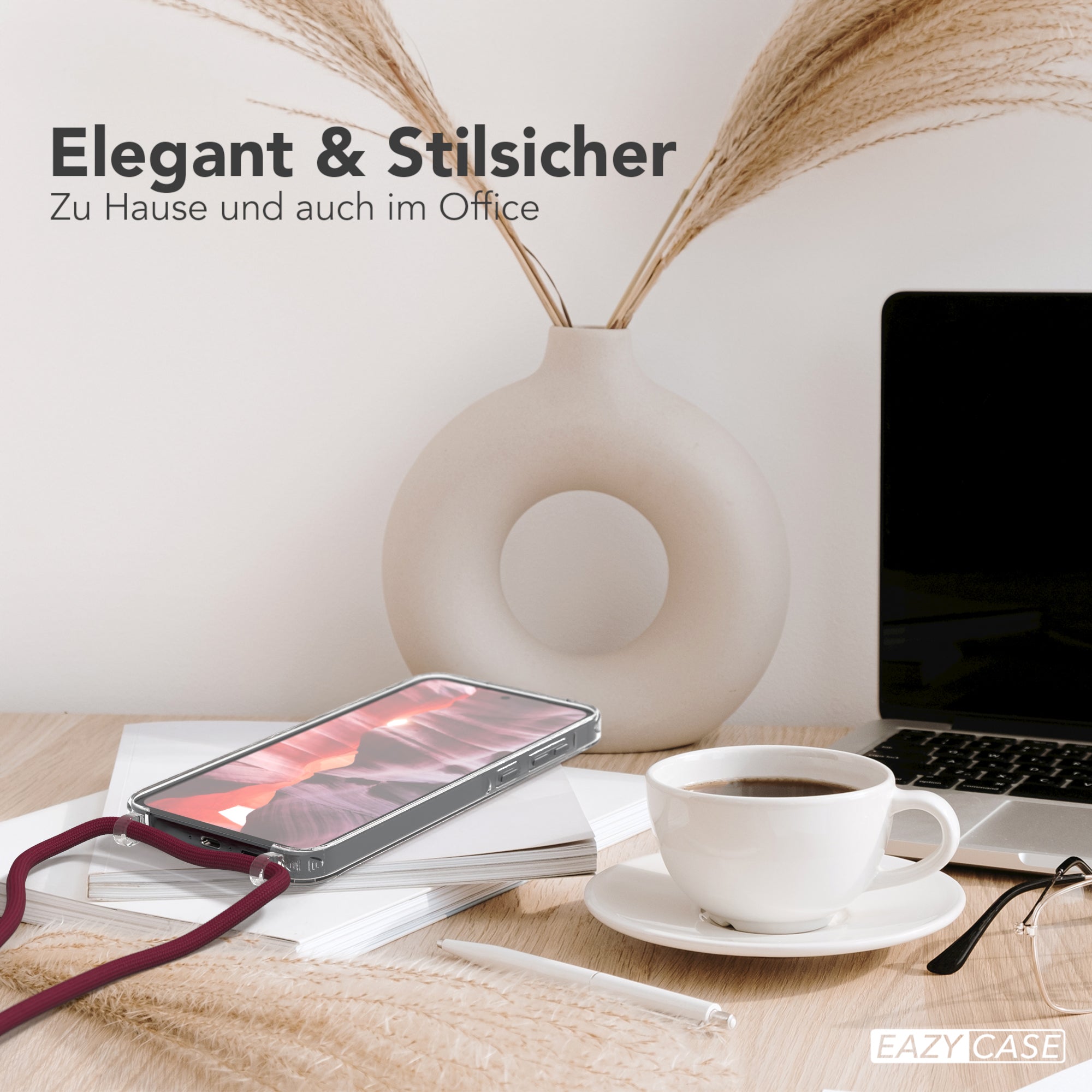 Galaxy A55 transparente Hülle + Kordel