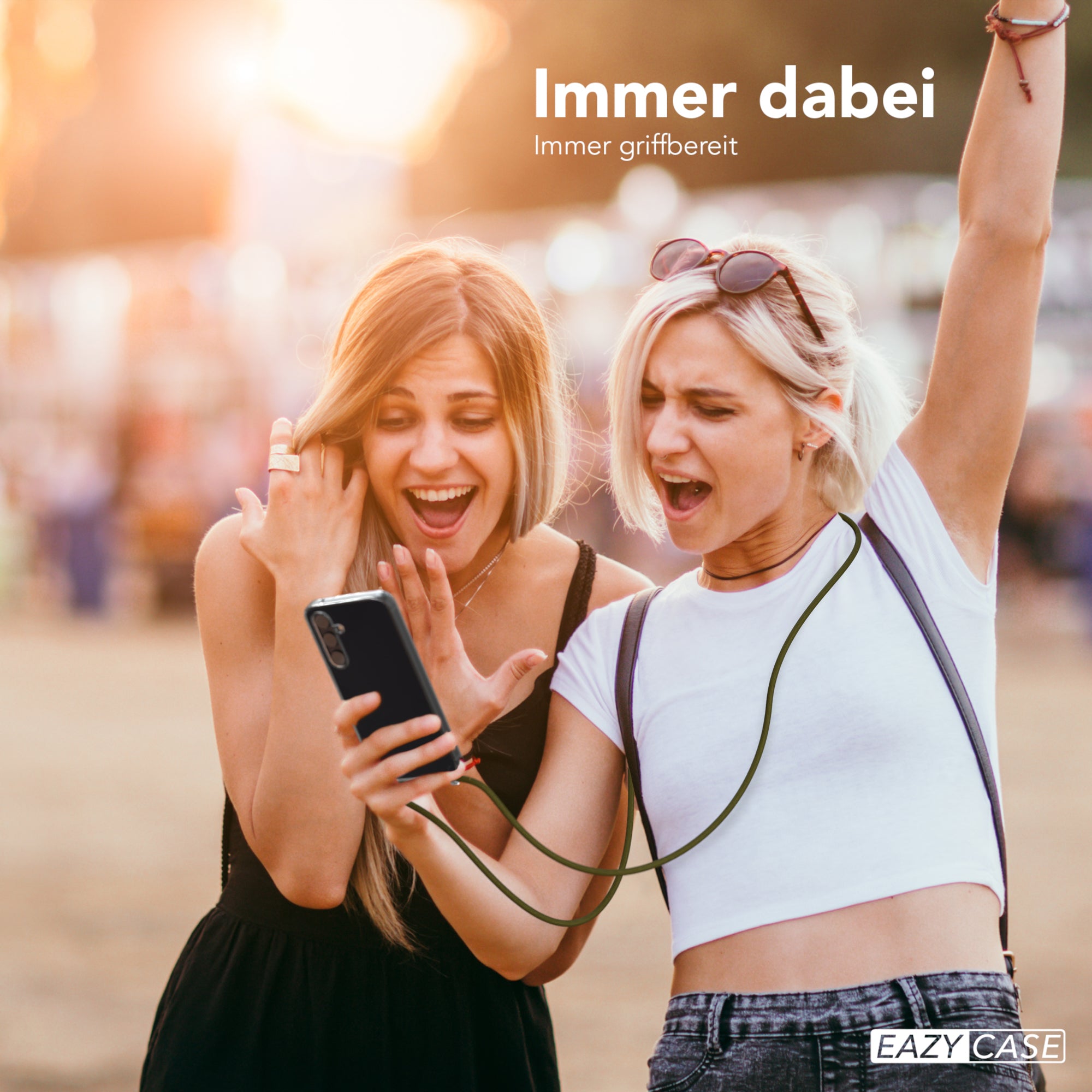 Galaxy A55 transparente Hülle + Kordel