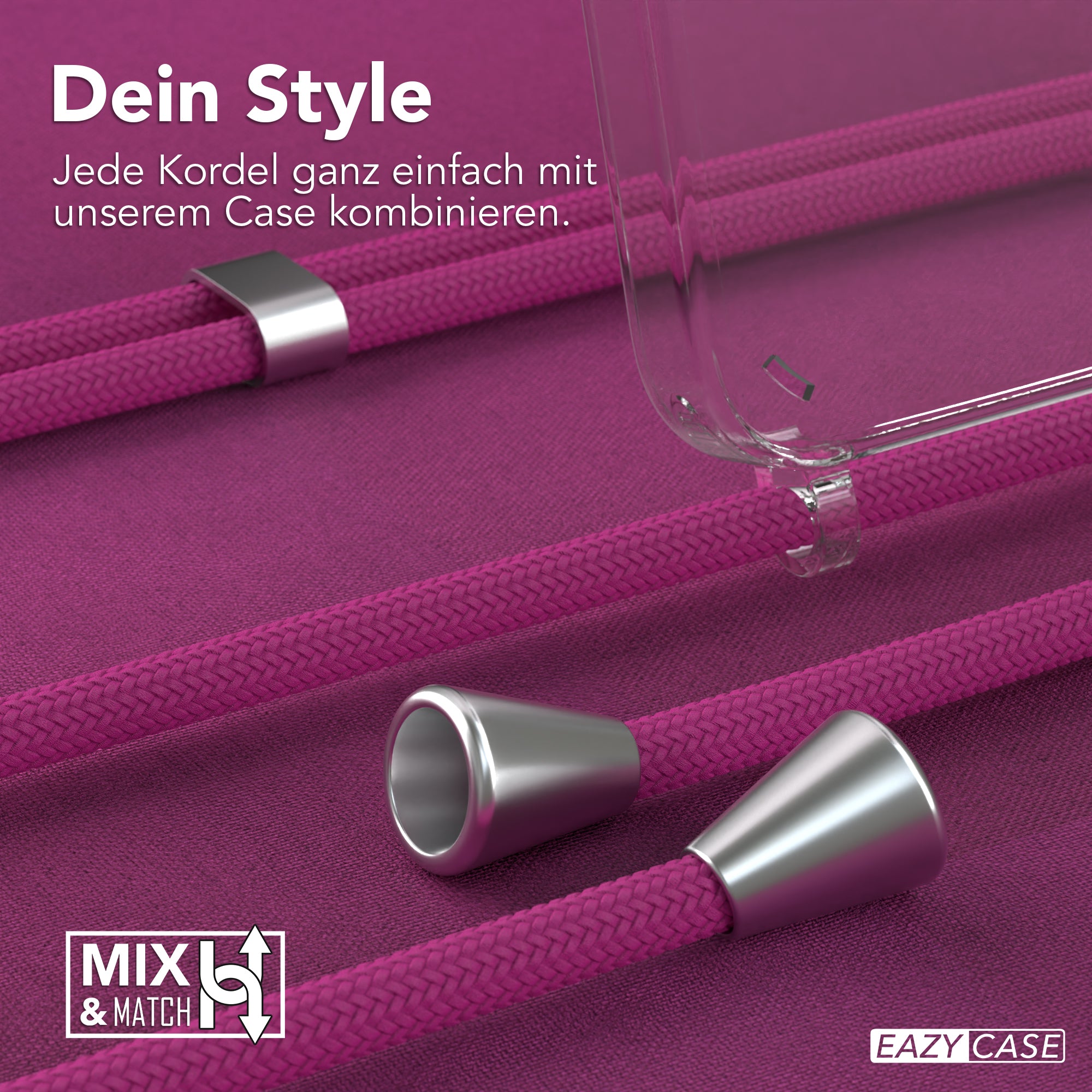 Galaxy A55 transparente Hülle + Kordel