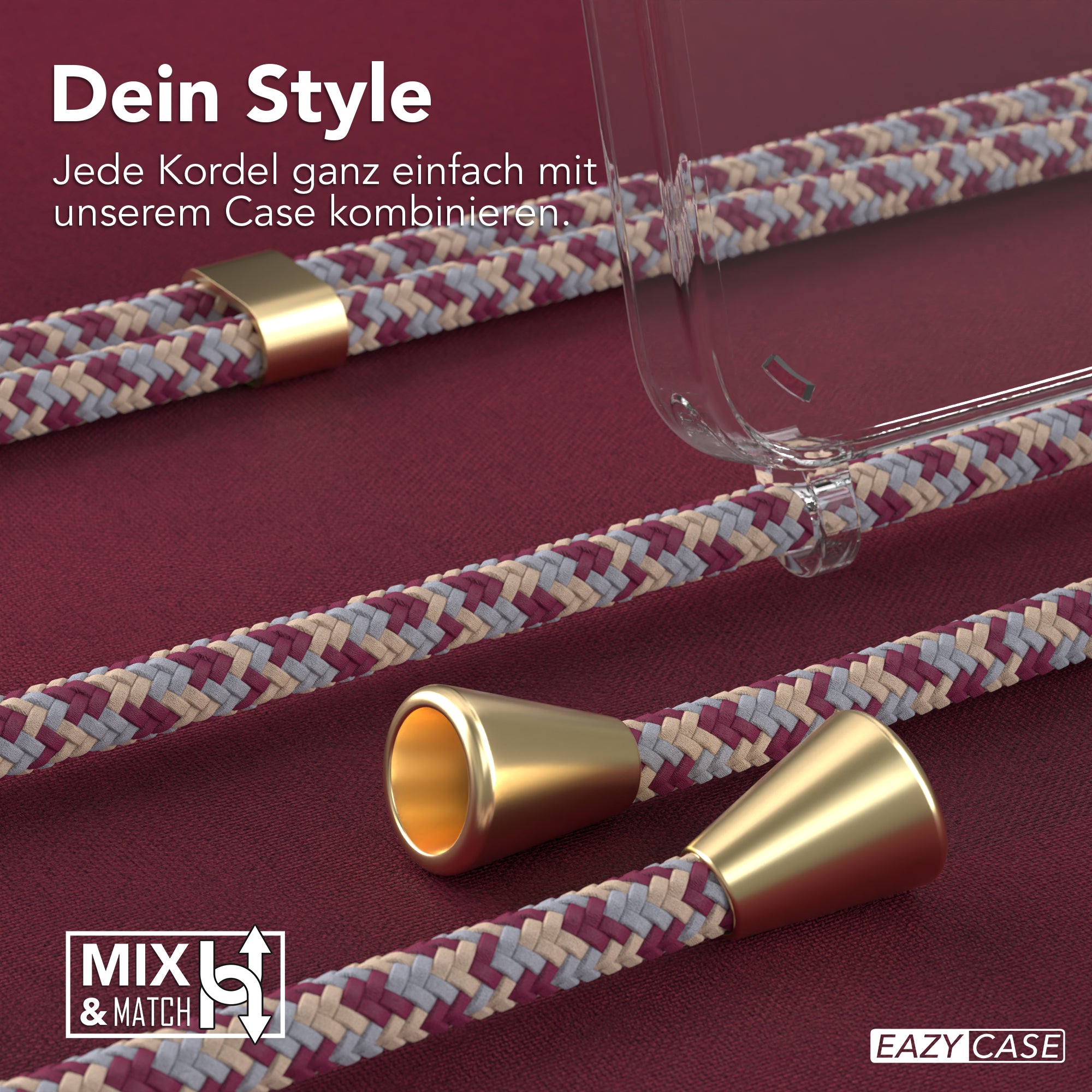 Galaxy A55 transparente Hülle + Kordel