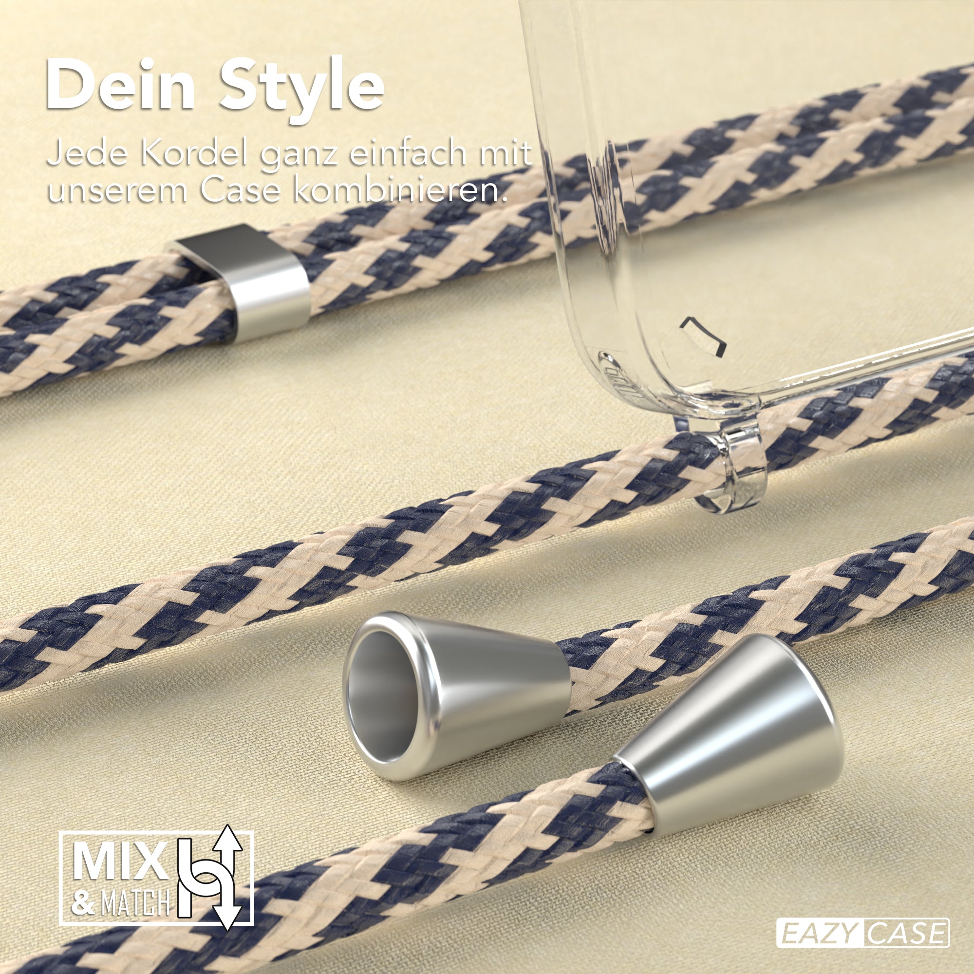 Galaxy A55 transparente Hülle + Kordel