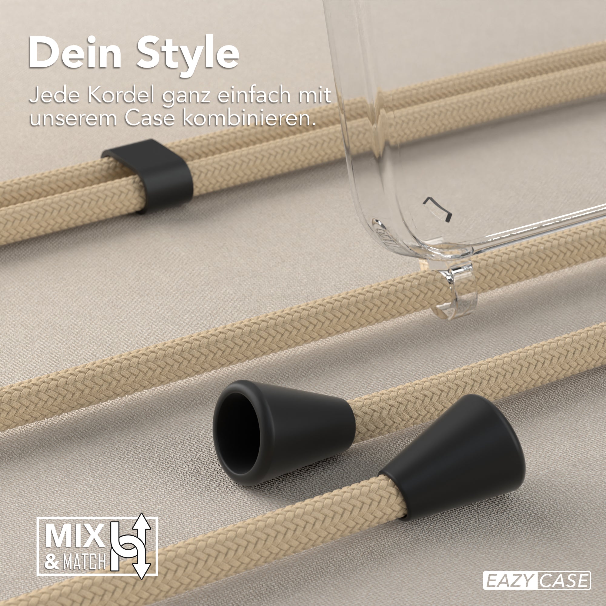 Galaxy A55 transparente Hülle + Kordel