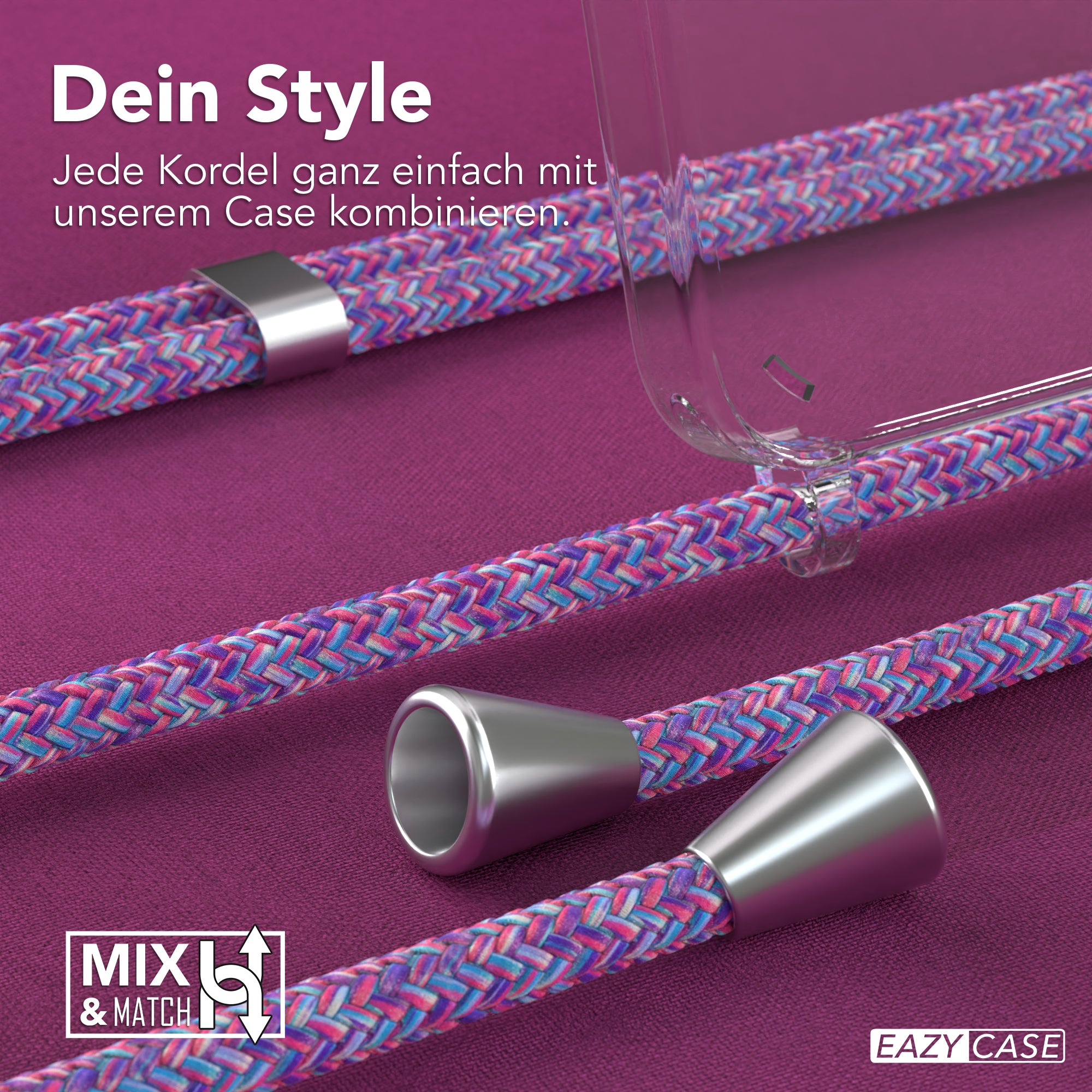 Galaxy A55 transparente Hülle + Kordel