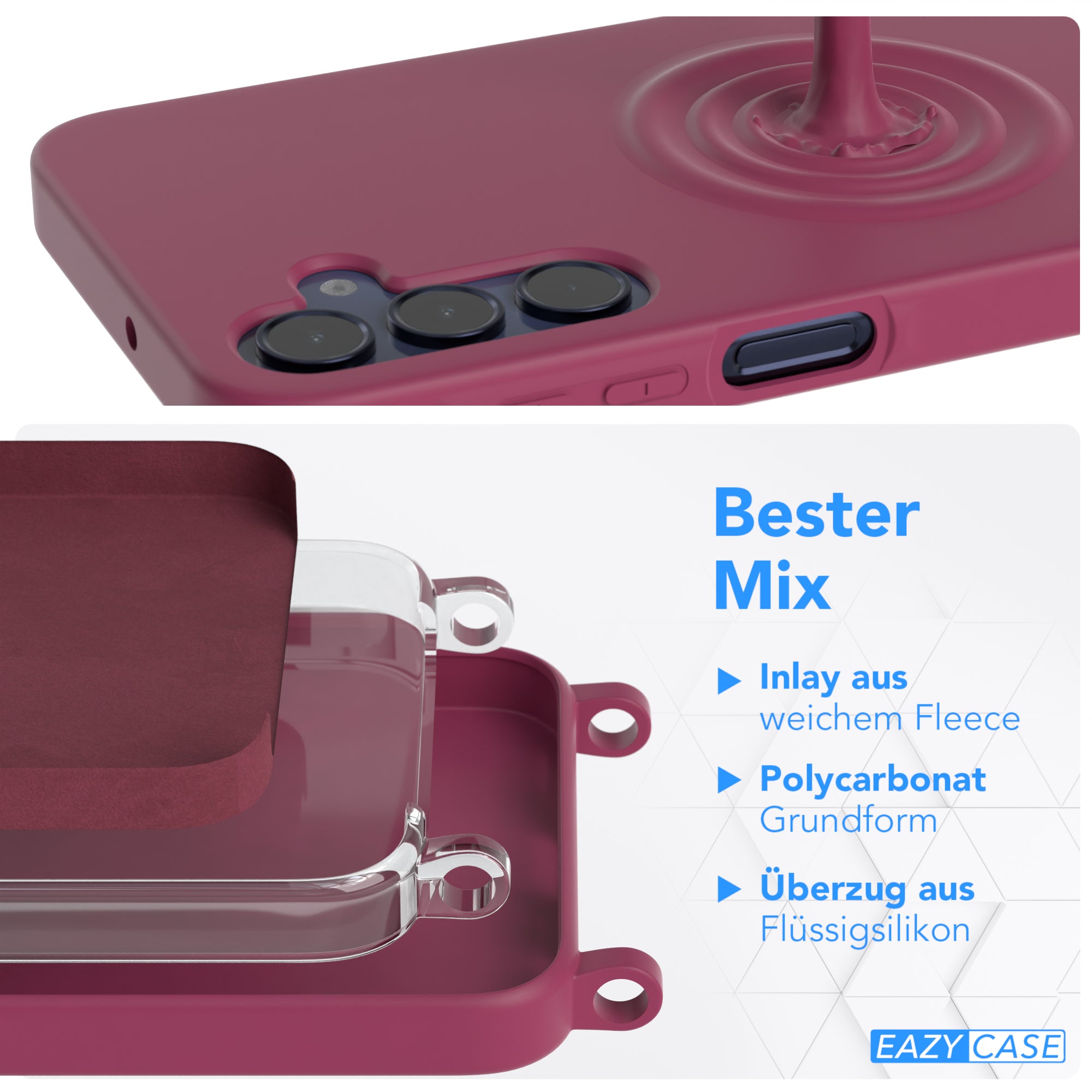 Galaxy A15 Silikonhülle + Kordel