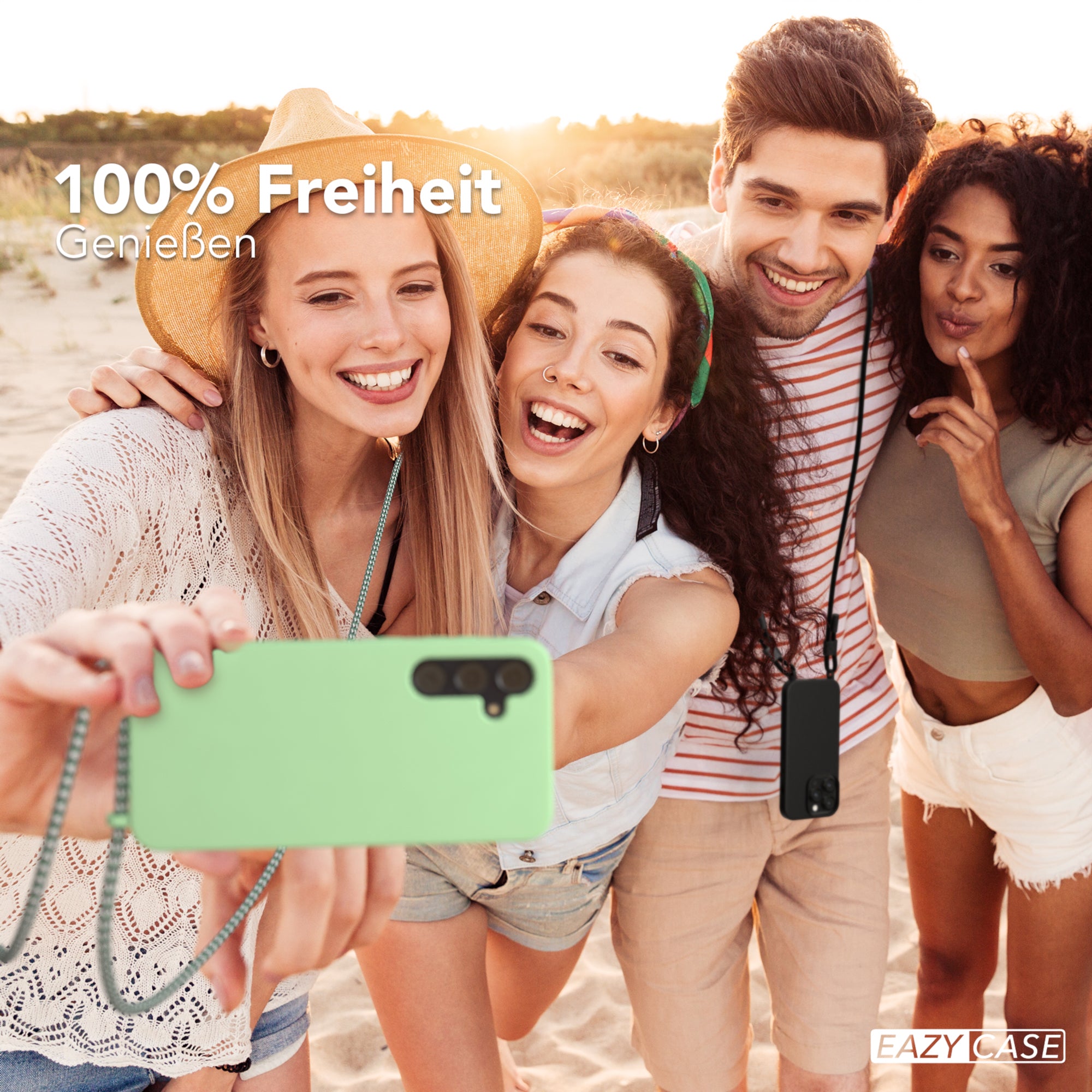 Galaxy A55 Silikonhülle + Kordel